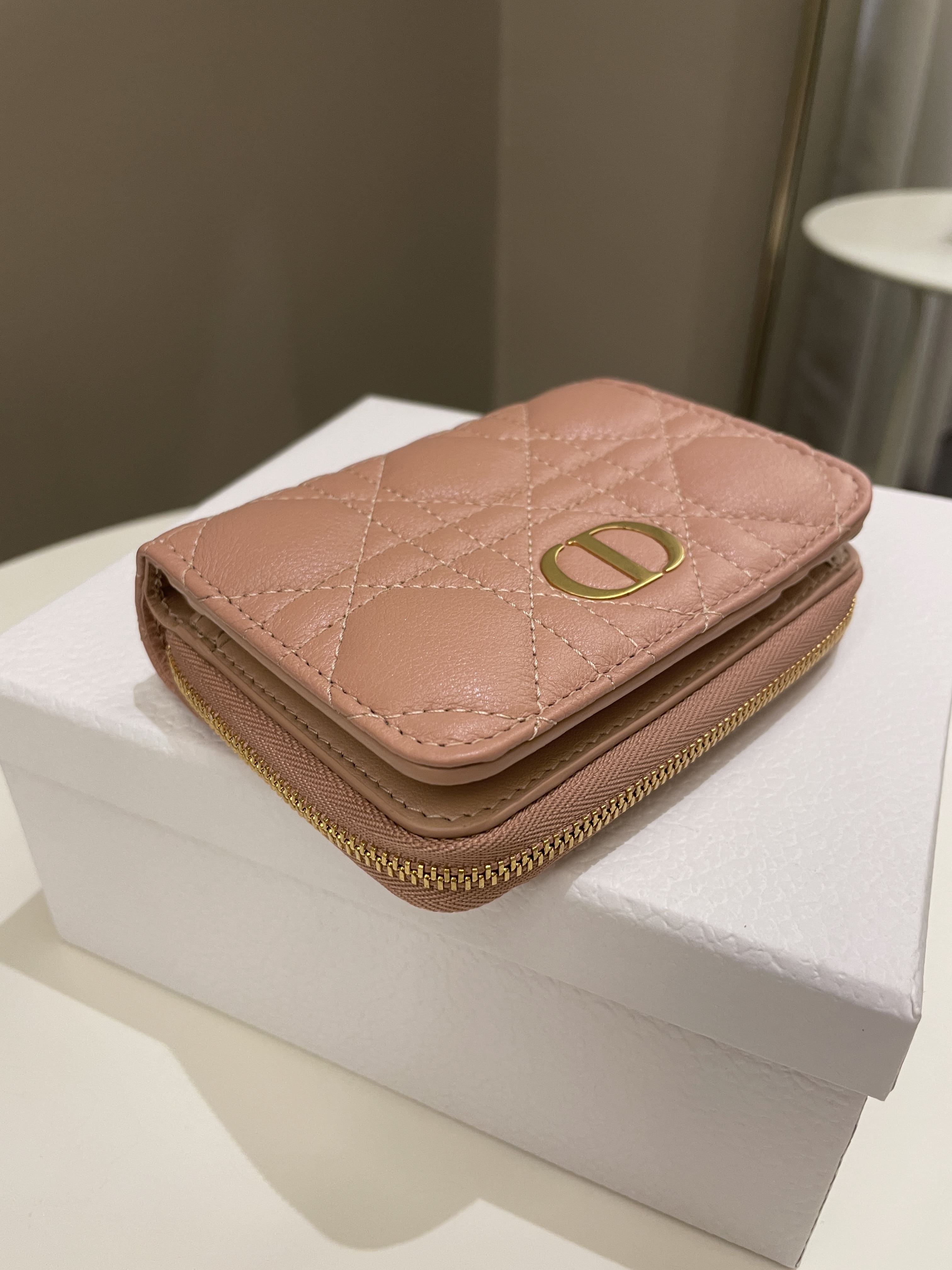 Dior Caro Compact Zipped Wallet