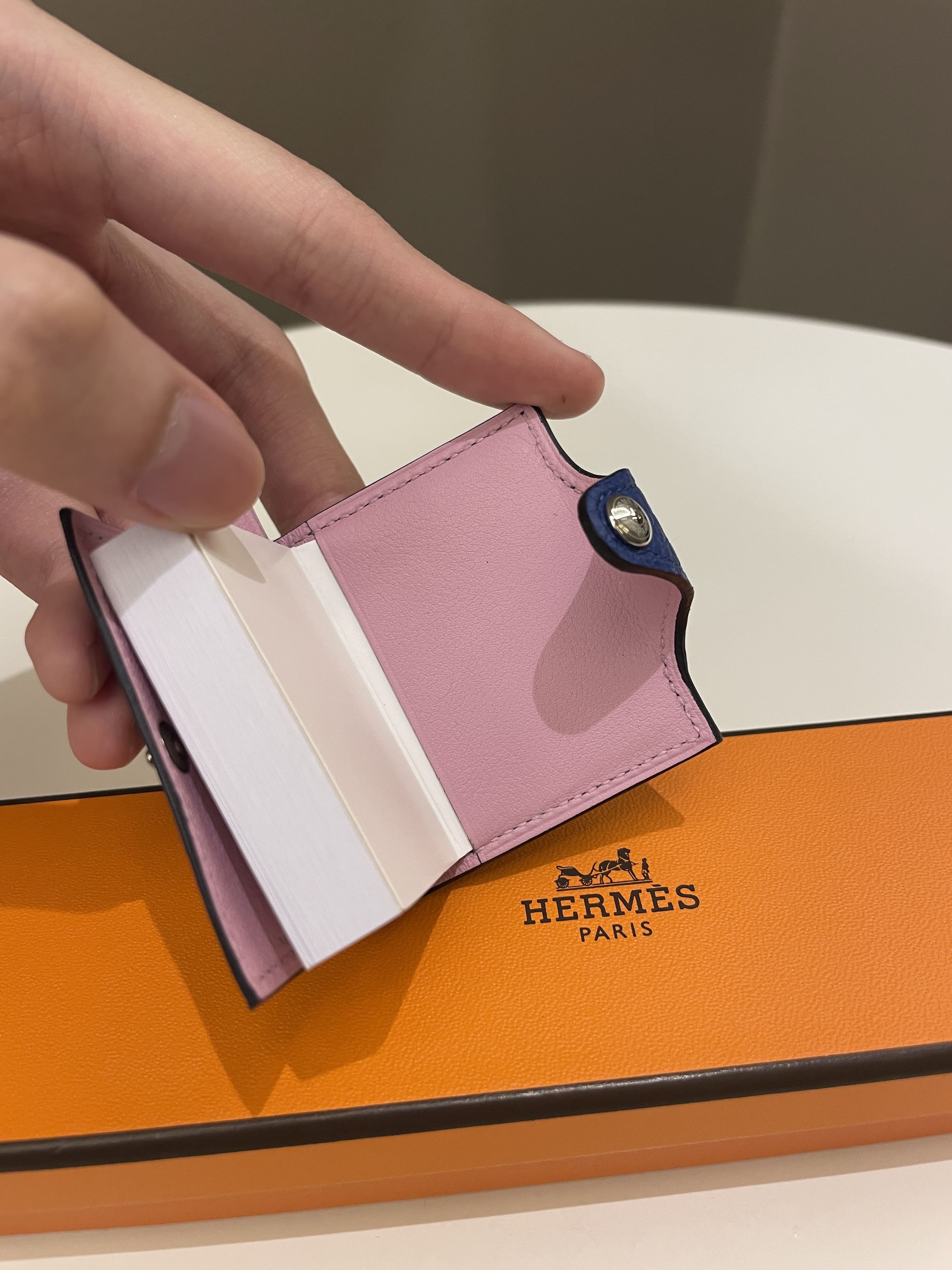 Hermes Ulysse Nano Charm Bleu Saphir / Pink Togo