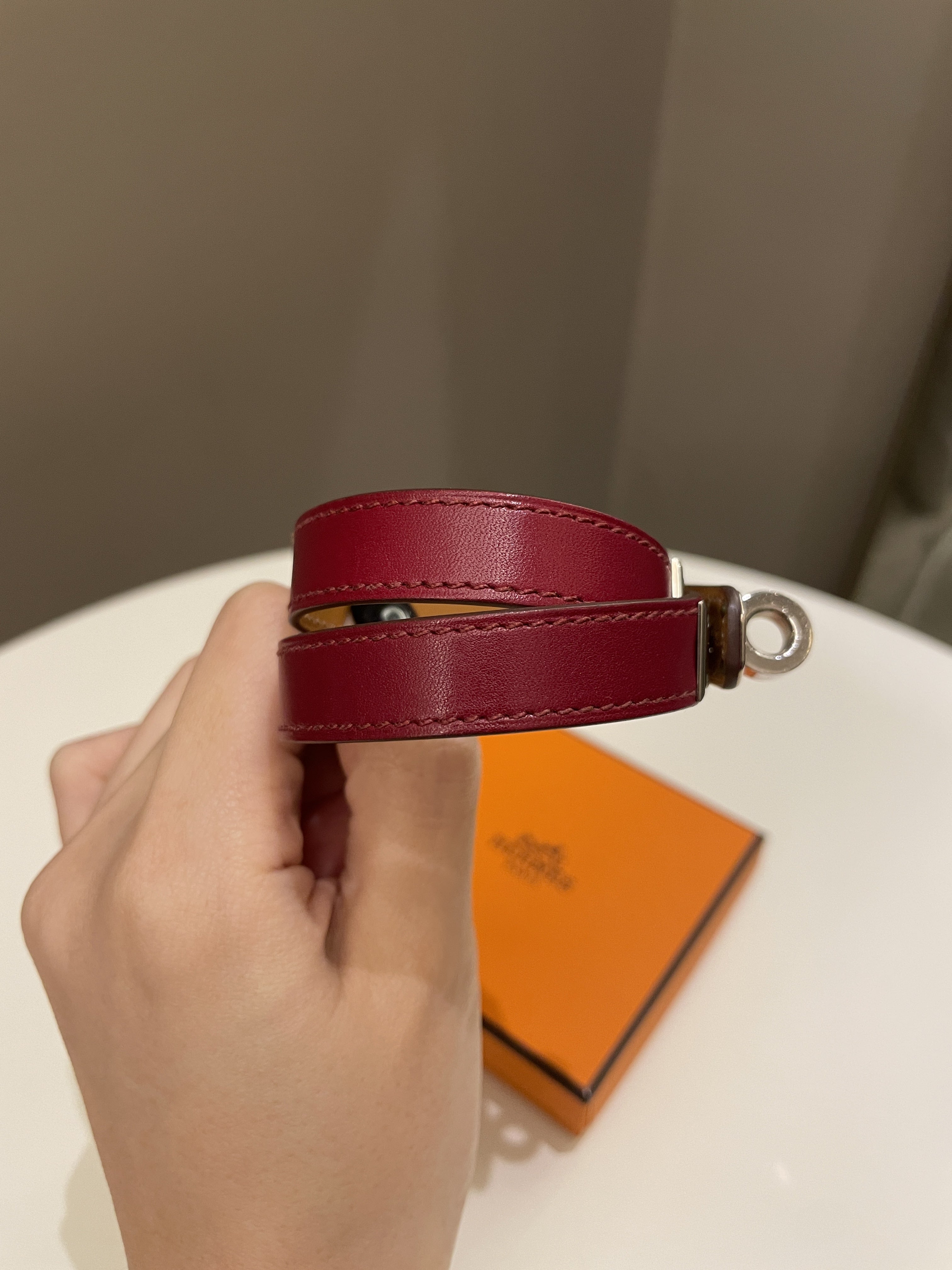 Hermes Kelly Double Tour Rouge