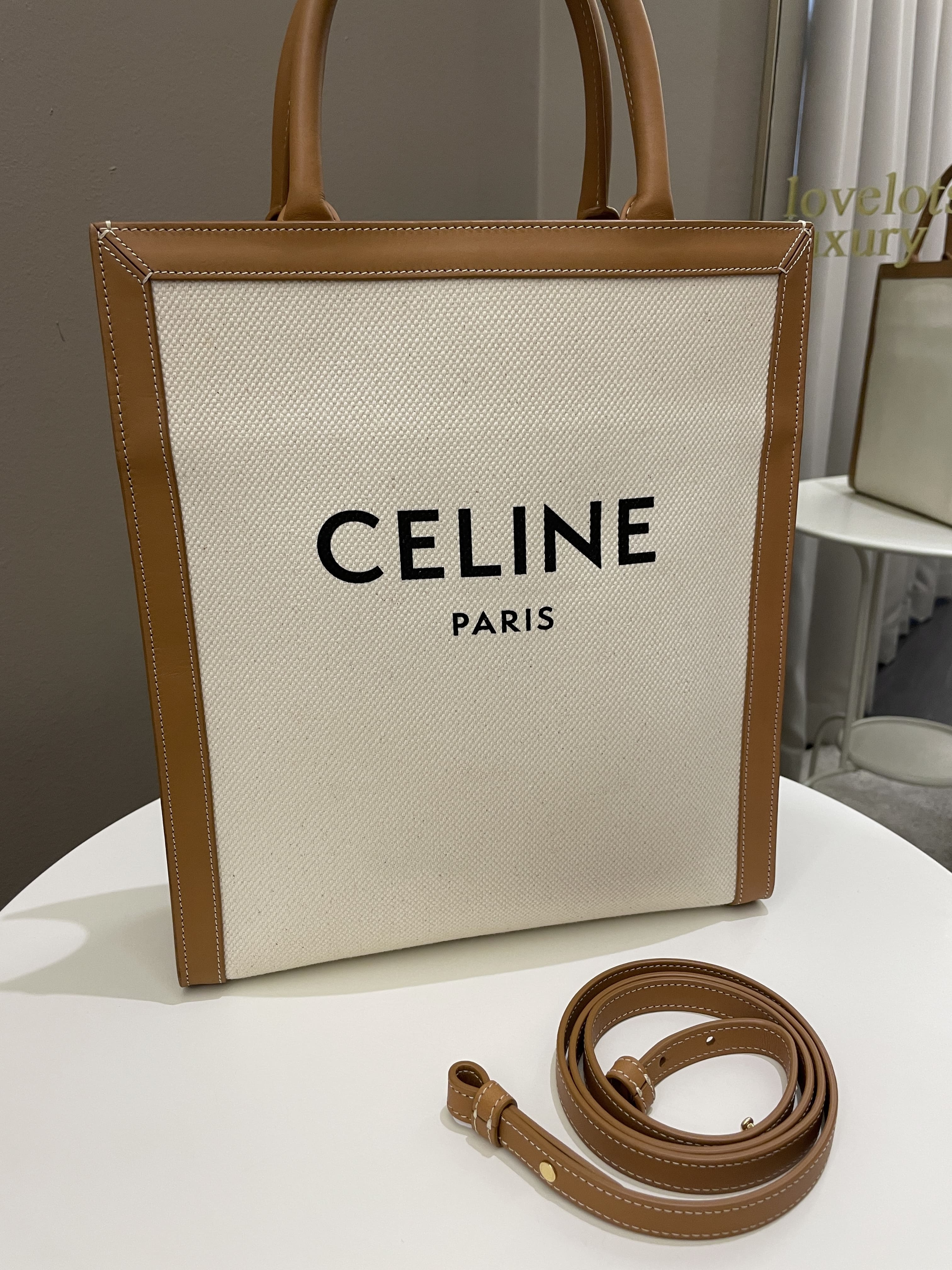 Celine Vertical Cabas Tote Bag Beige / Brown – ＬＯＶＥＬＯＴＳＬＵＸＵＲＹ