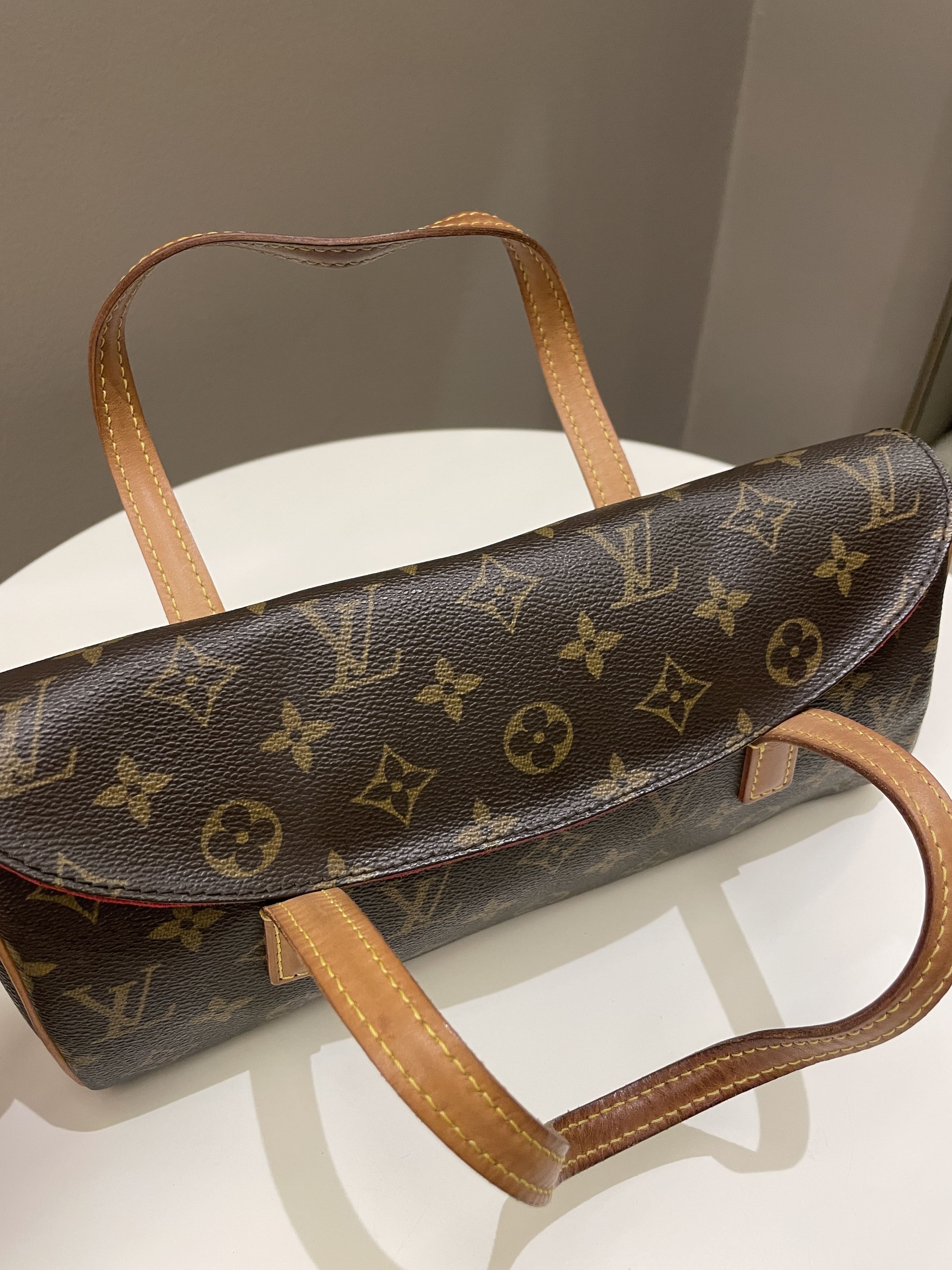 Louis Vuitton Sonatine Handbag Monogram Canvas Brown