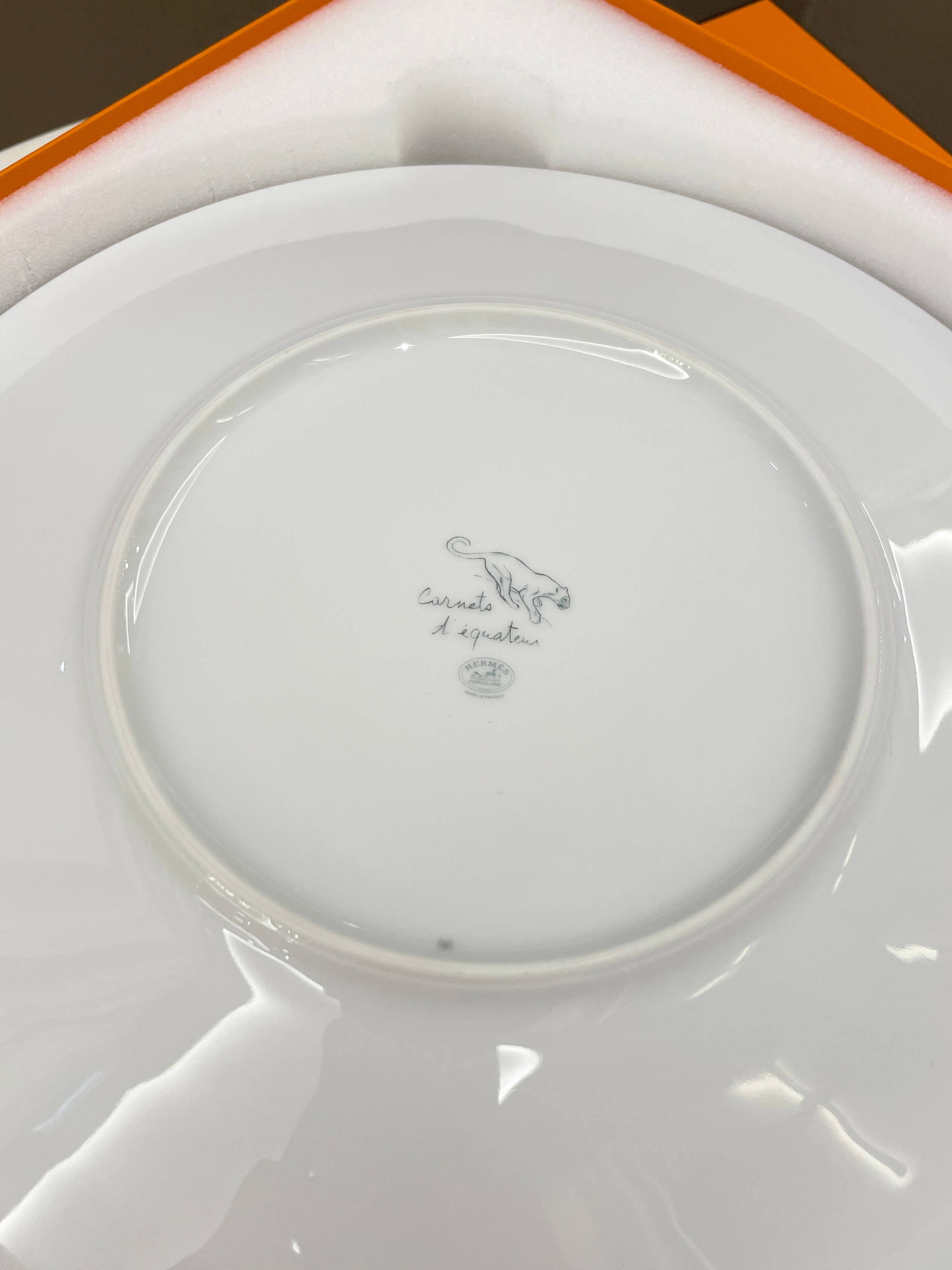 Hermes Jaguar Carnets d'Equateur Dinner Plate / Porcelain