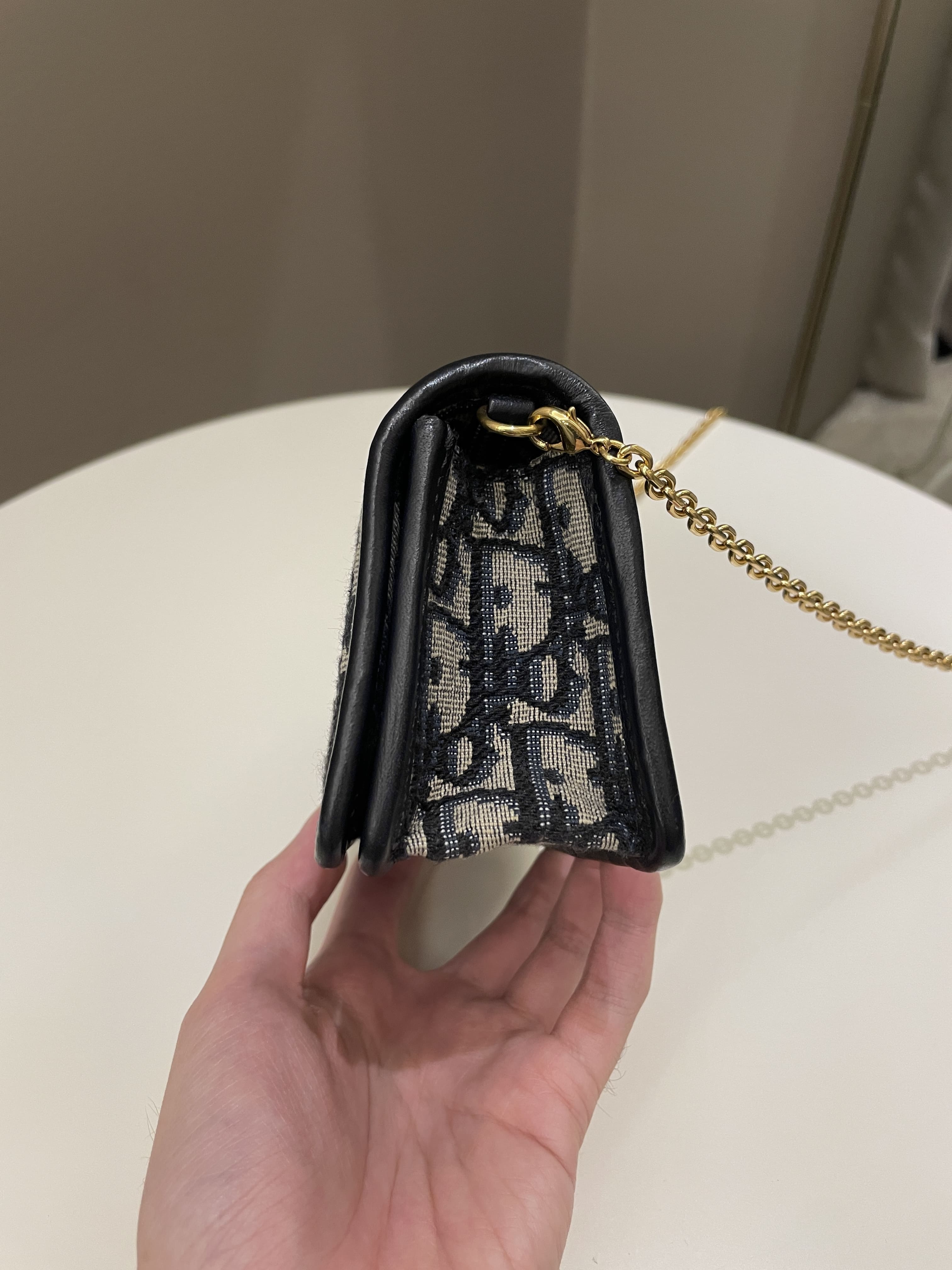 Dior 30 Montainge Nano Pouch Navy Oblique