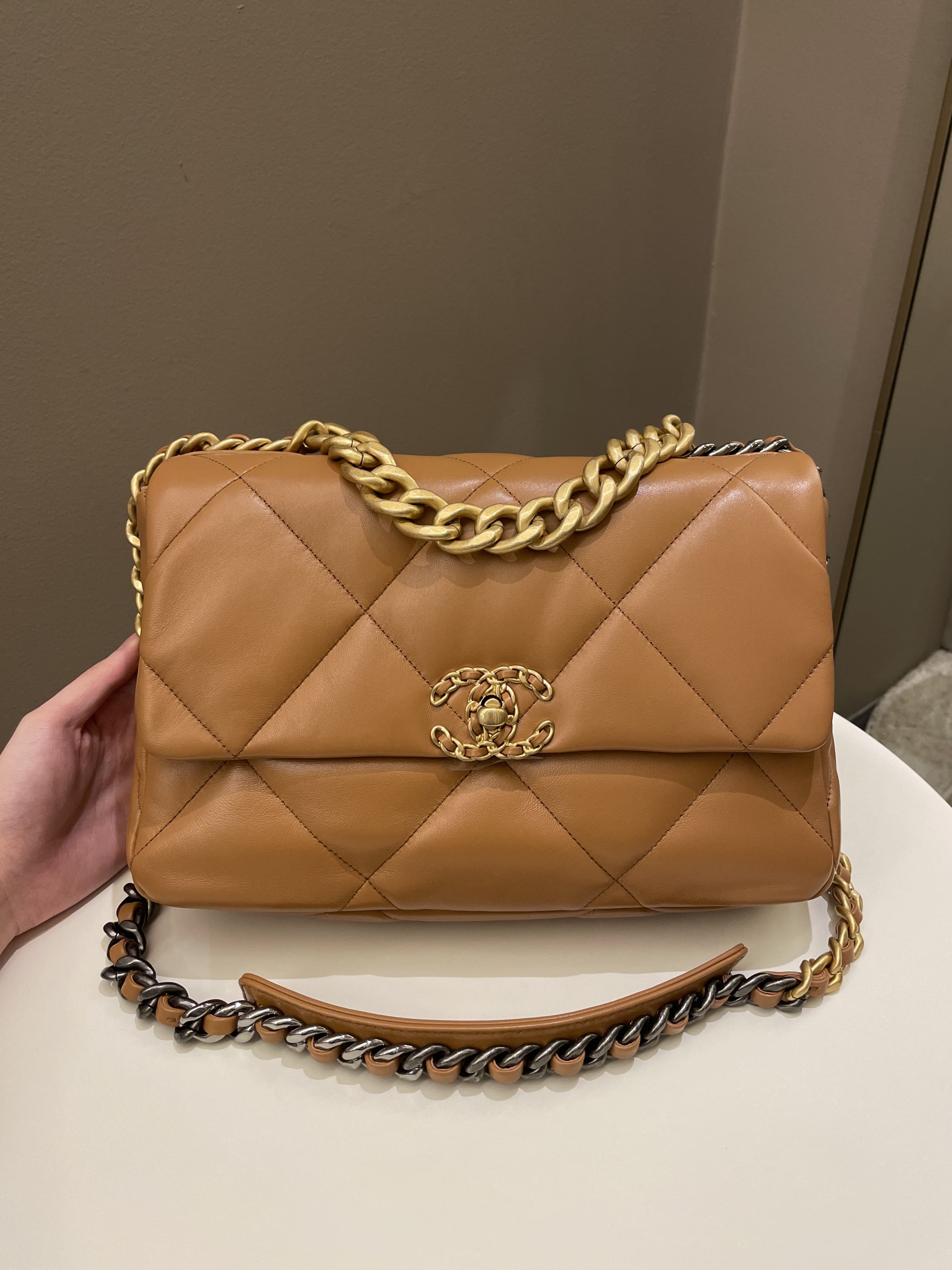 Chanel 19 Bag Small 21p Caramel Handbagholic (@handbag_holic) on Instagram