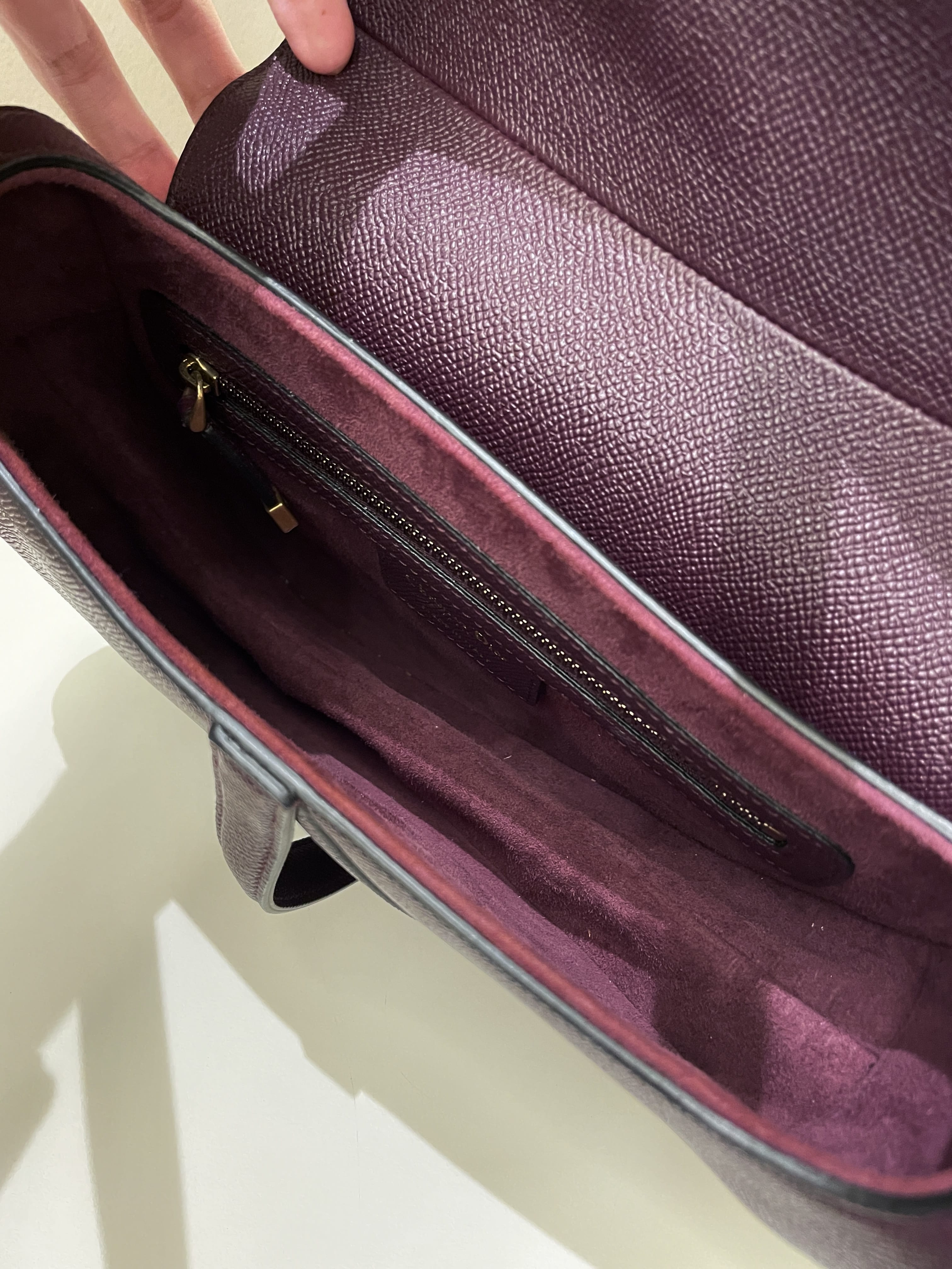 Dior Saddle Bag Amaranth Grained Calfskin