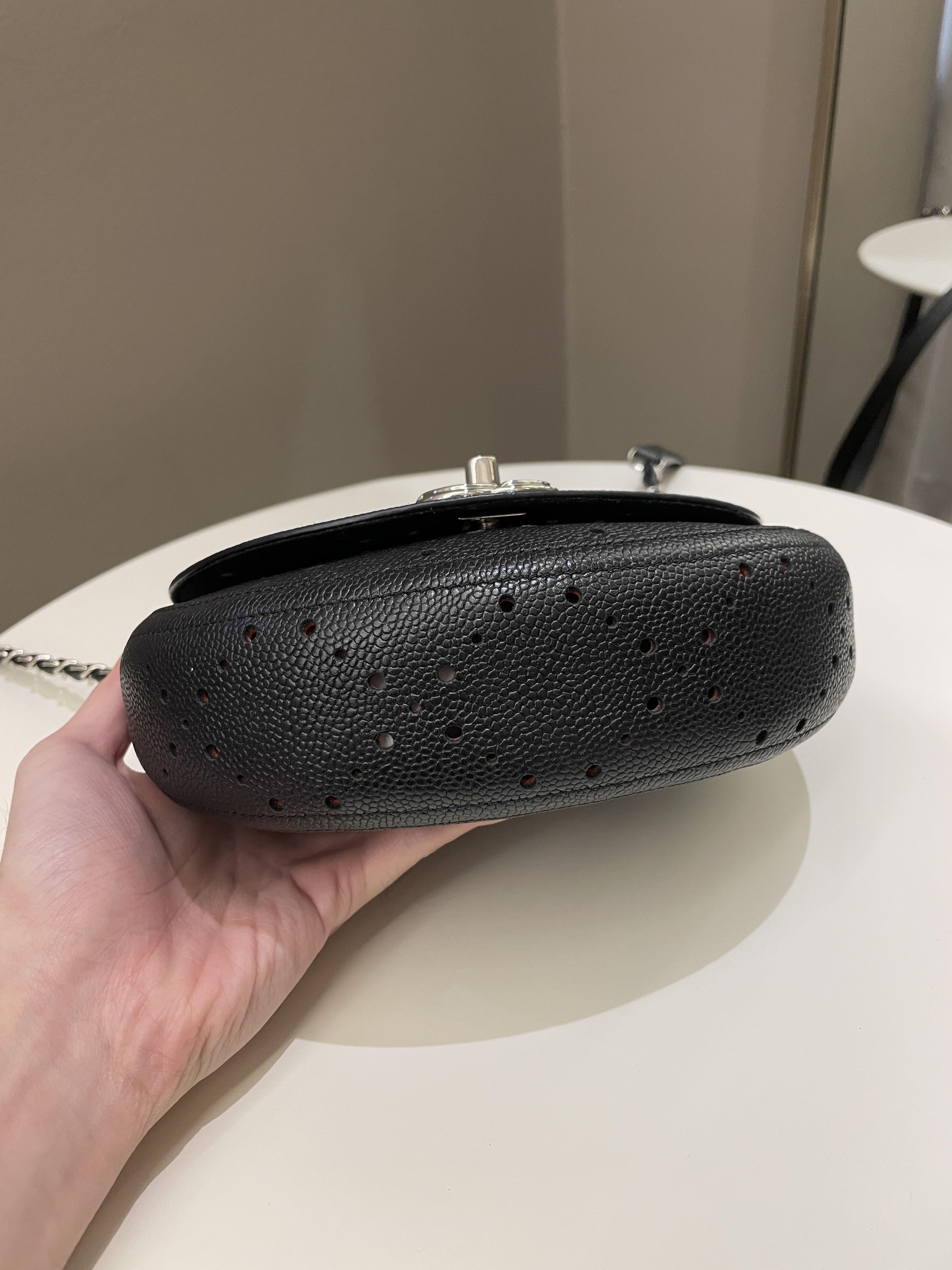 Chanel Perforated Curve Bag Black Caviar