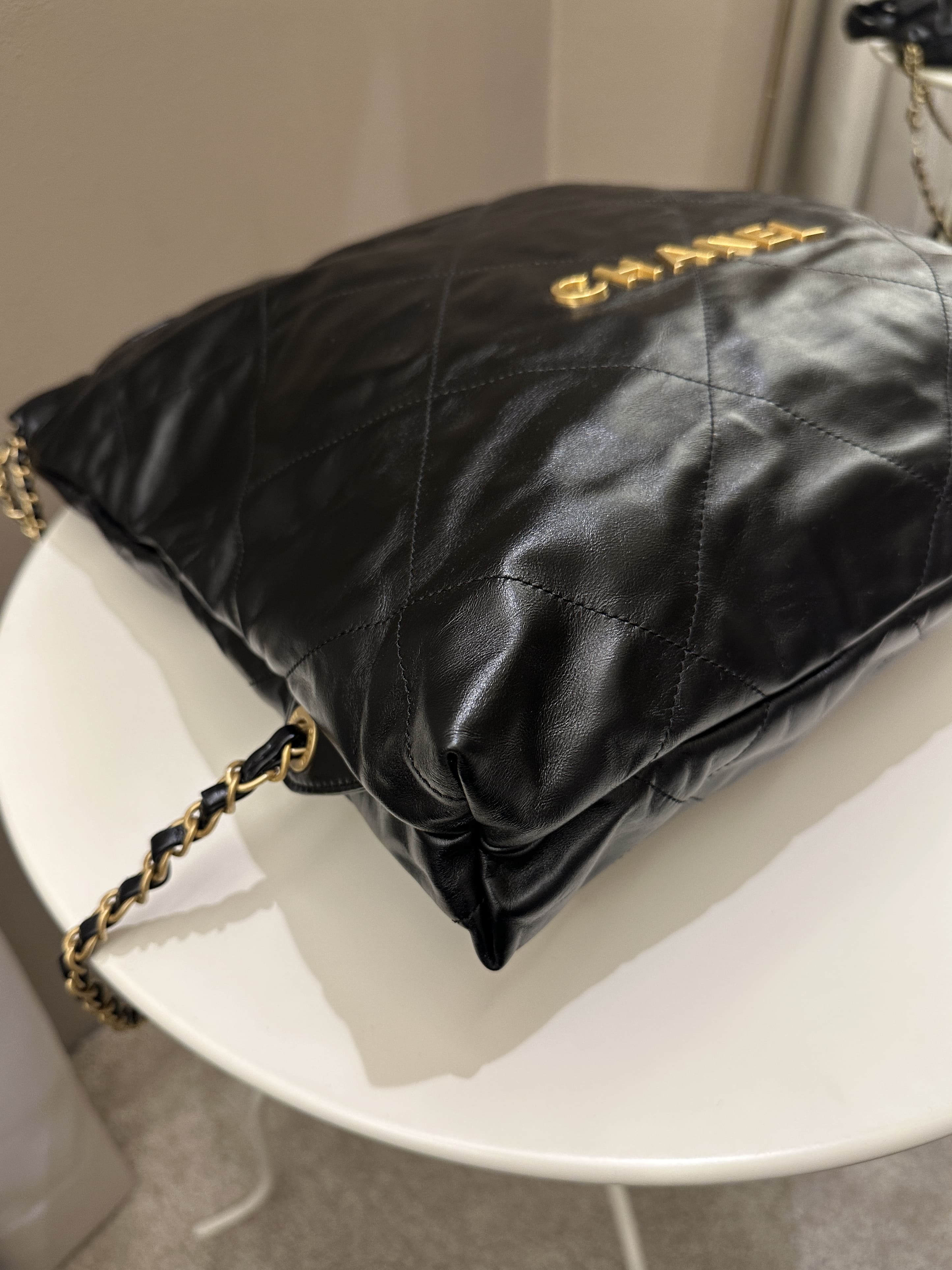 Chanel 22 Backpack Black Calfskin