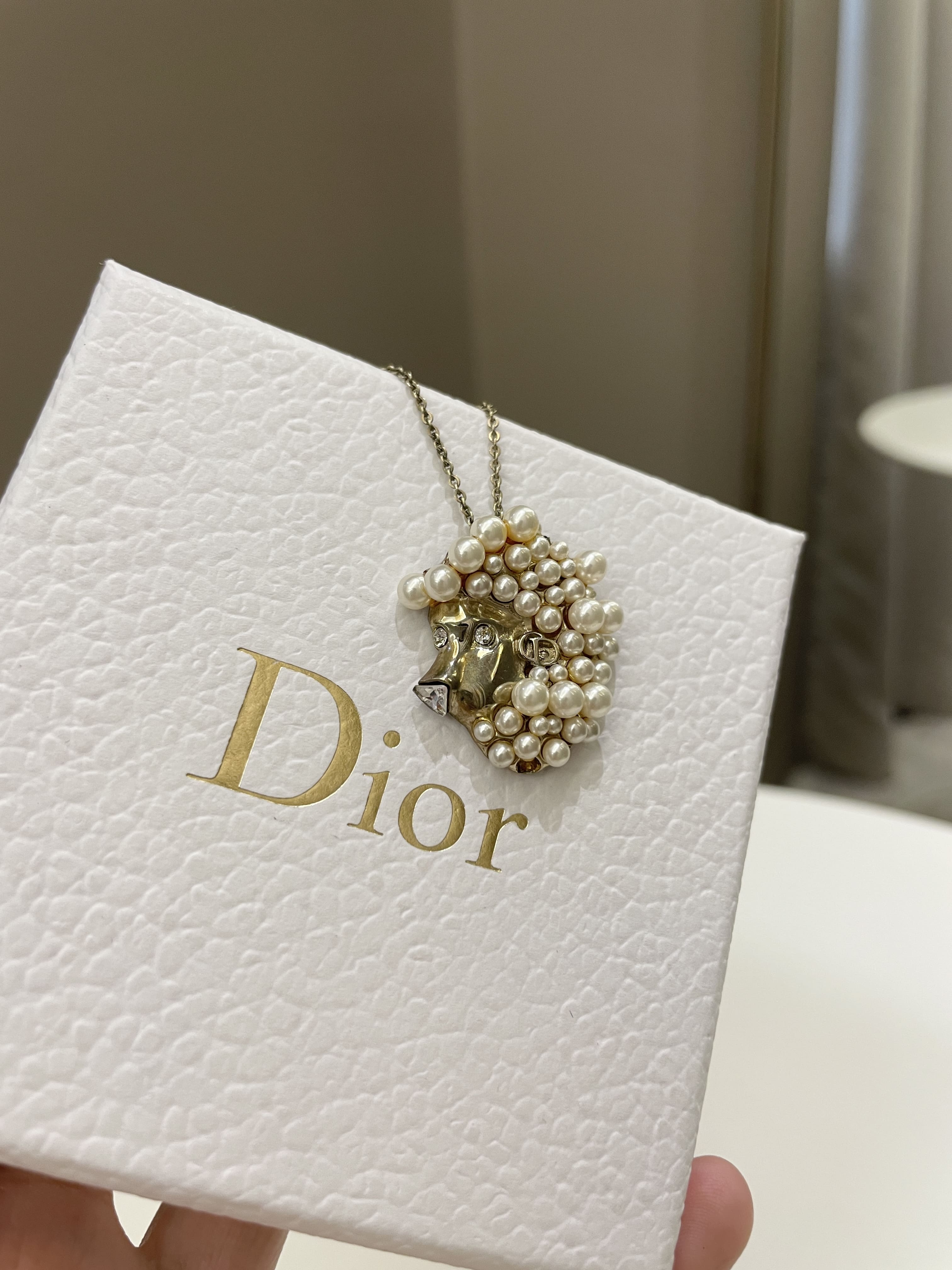 Dior Zodiac Leo Necklace Pearls/ Crystal