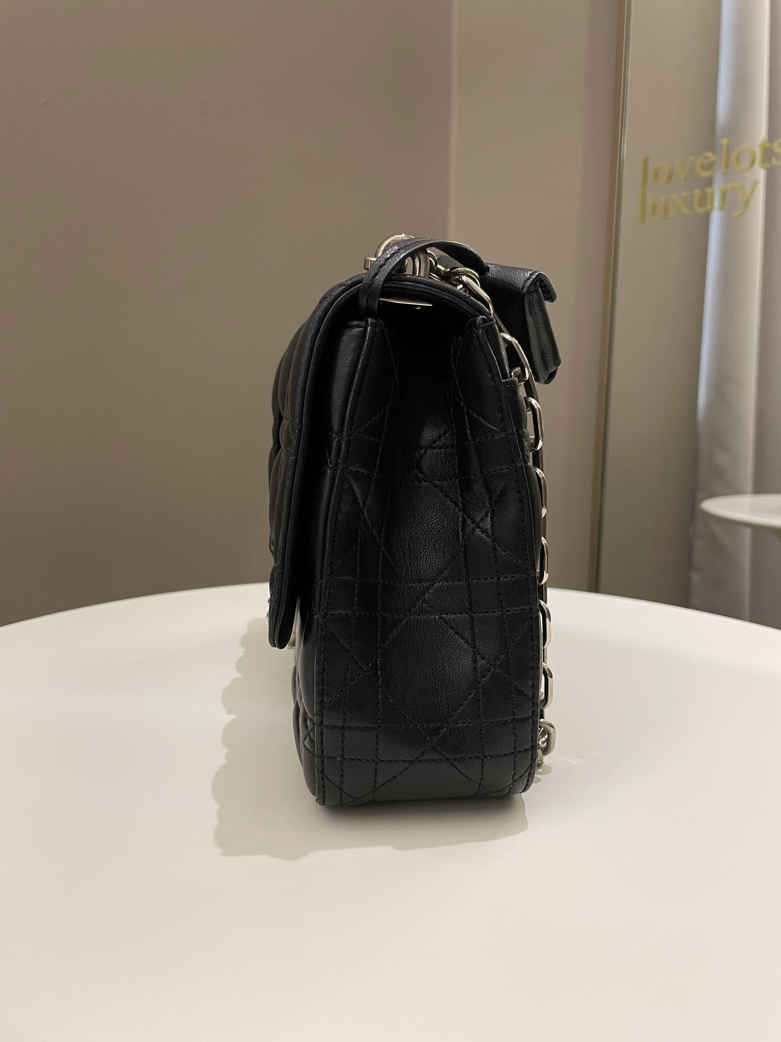 Dior Miss Dior Cannage Shoulder Bag Black Lambskin