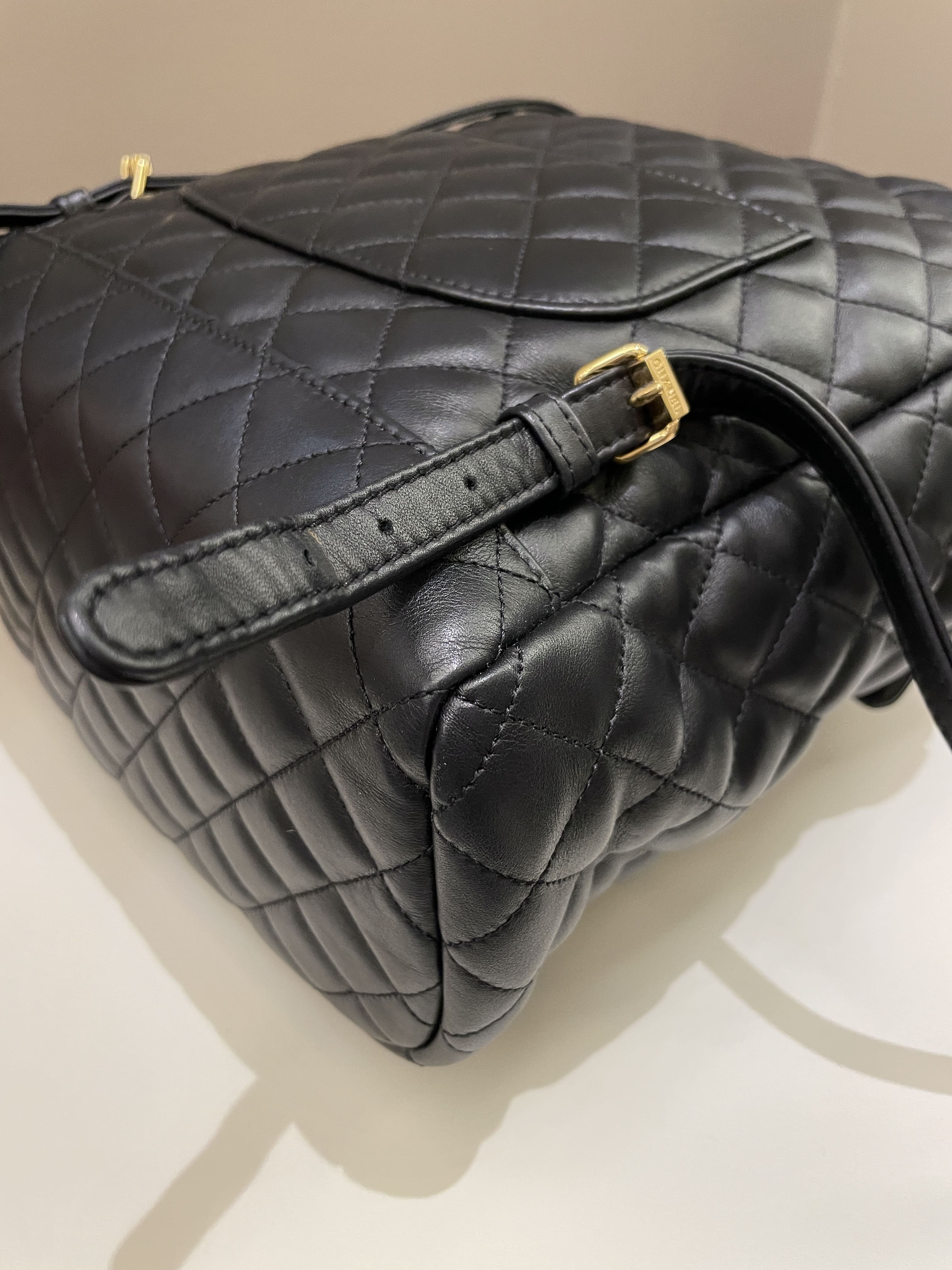 Chanel Quilted Urban Spirit Backpack Black Calfskin