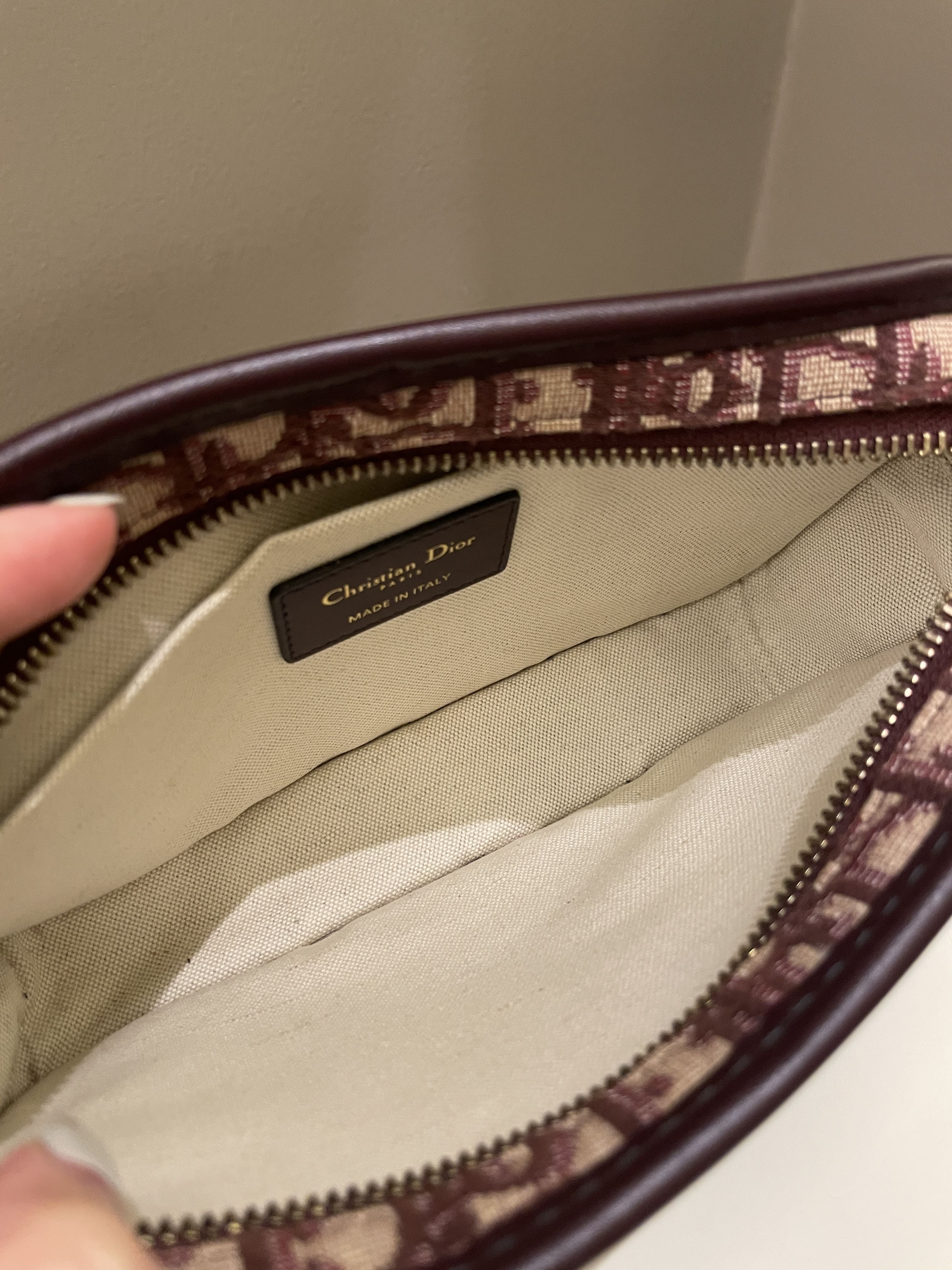 Dior Diorquake Clutch Bag w Strap Red Oblique