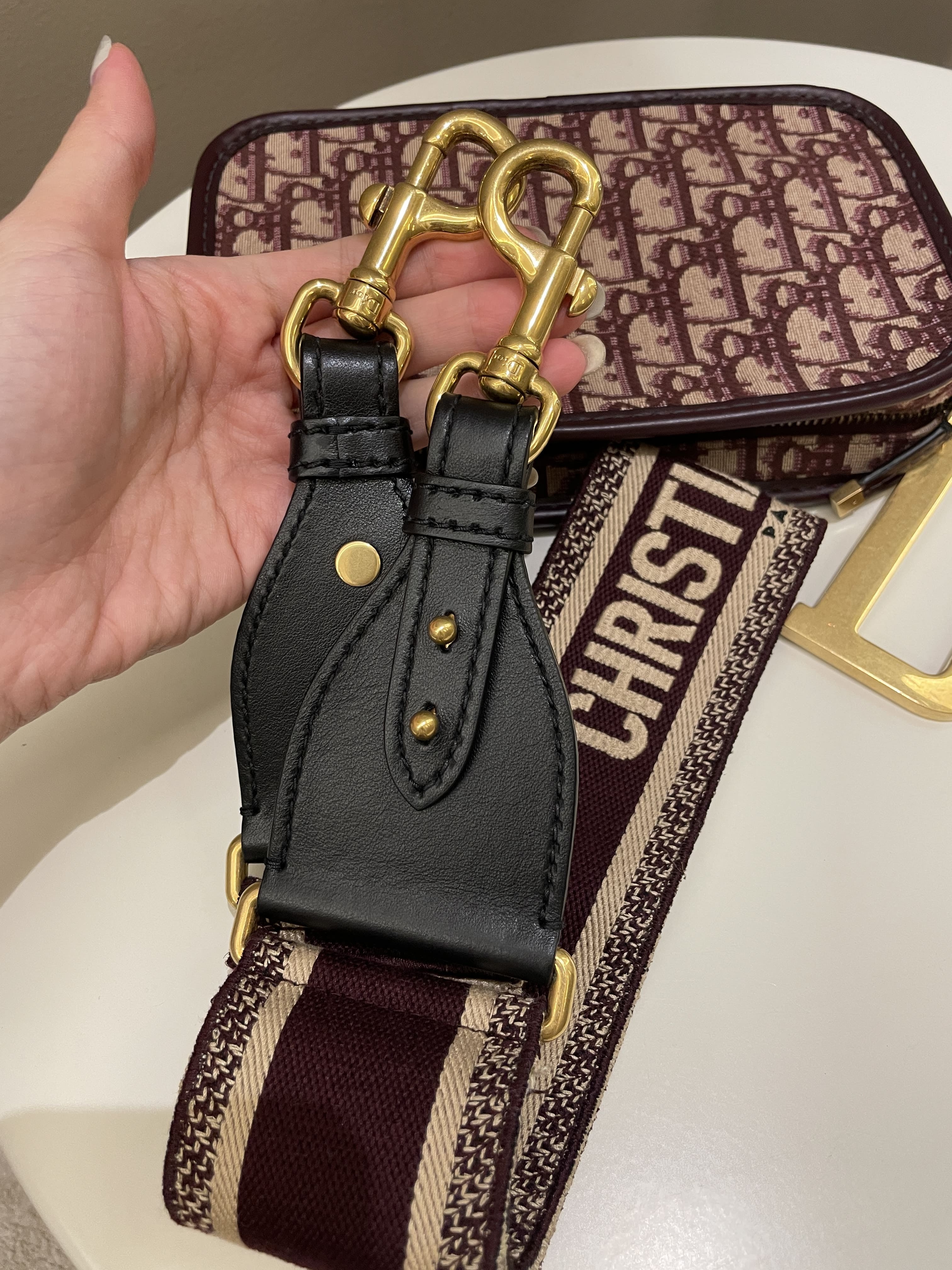 Dior Diorquake Clutch Bag w Strap Red Oblique