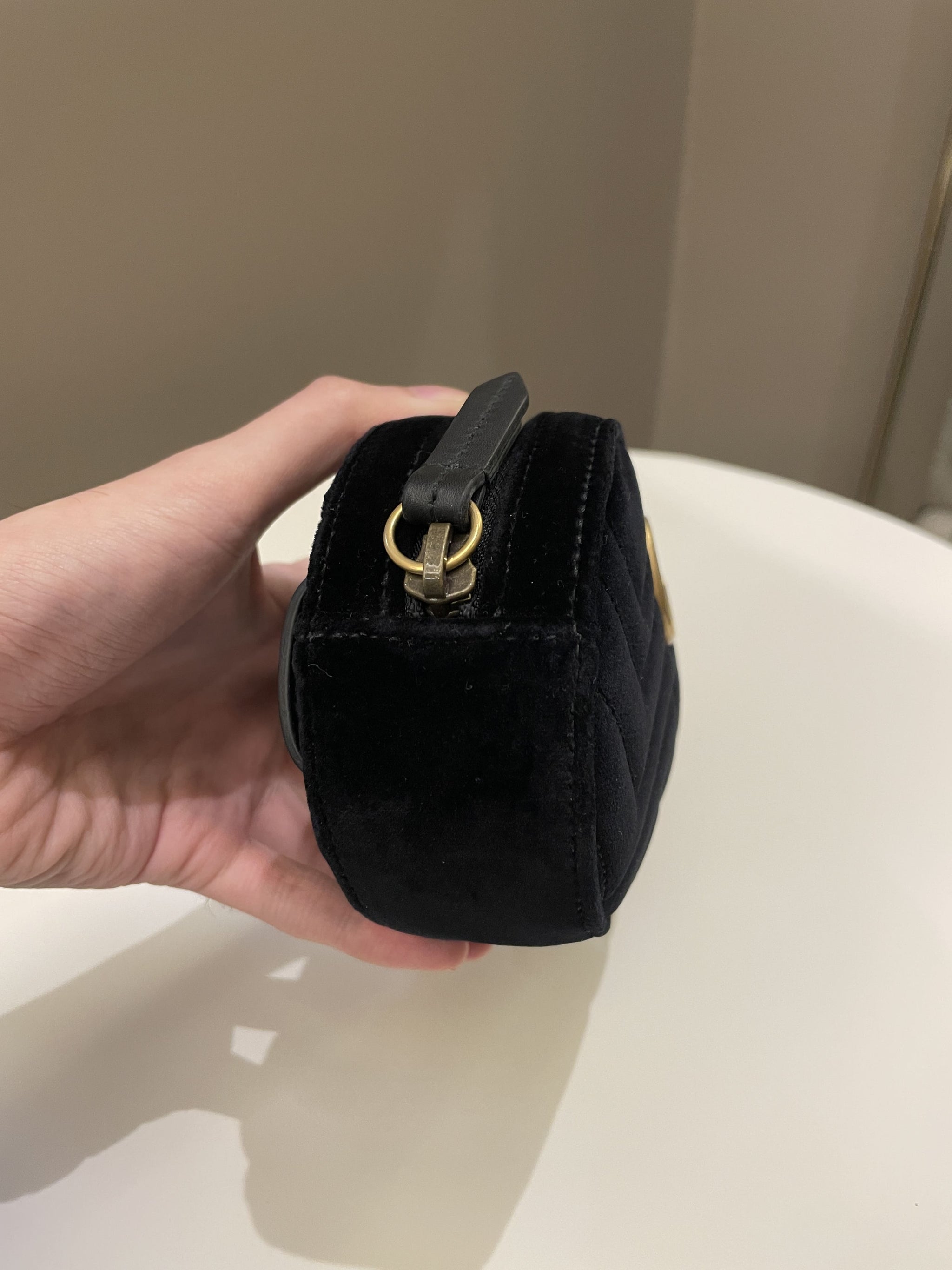 Gucci Marmont Belt Bag Black Velvet Gucci Marmont Belt Bag Black Velvet