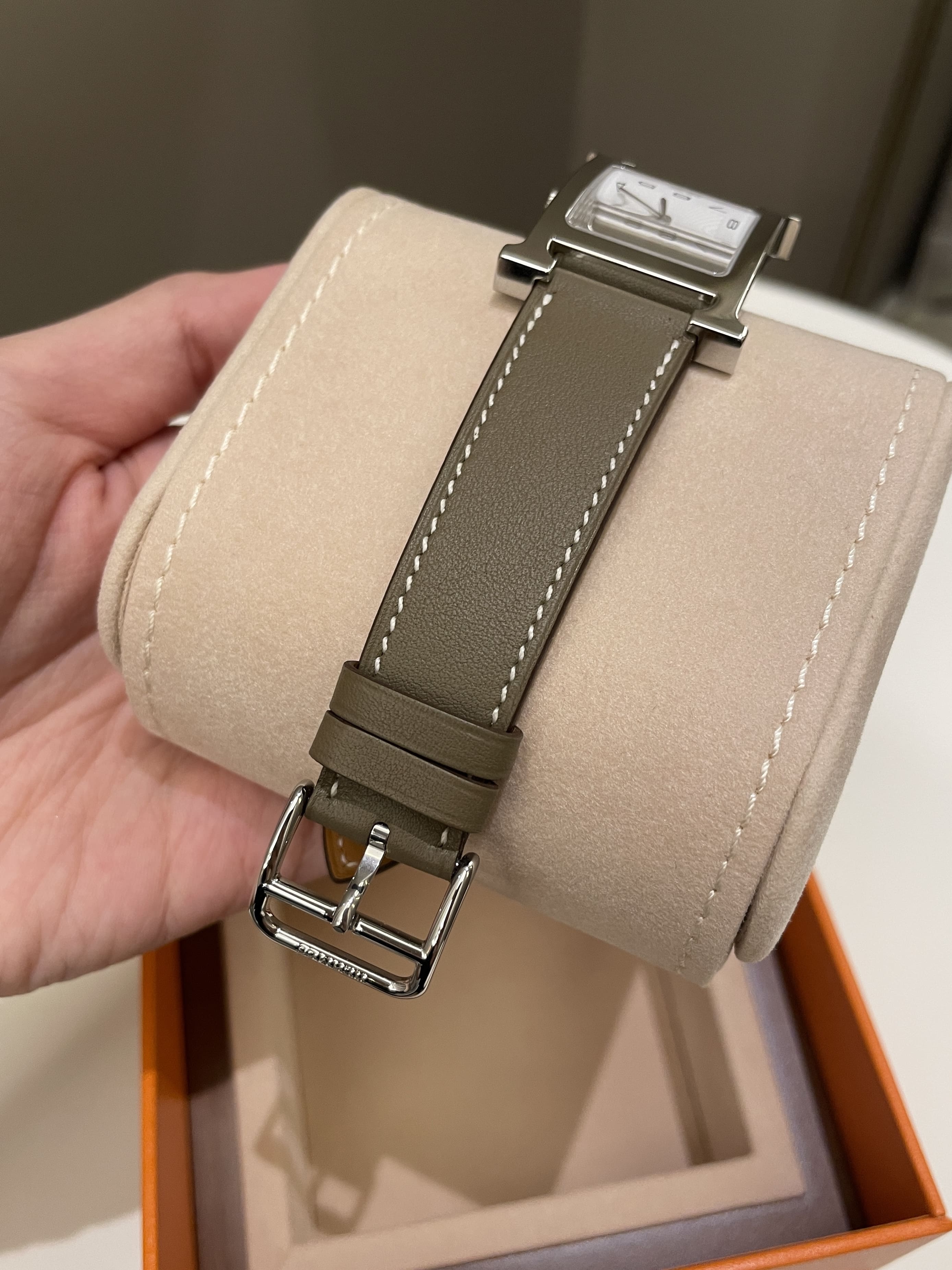 Hermes H Heure Watch Etoupe
