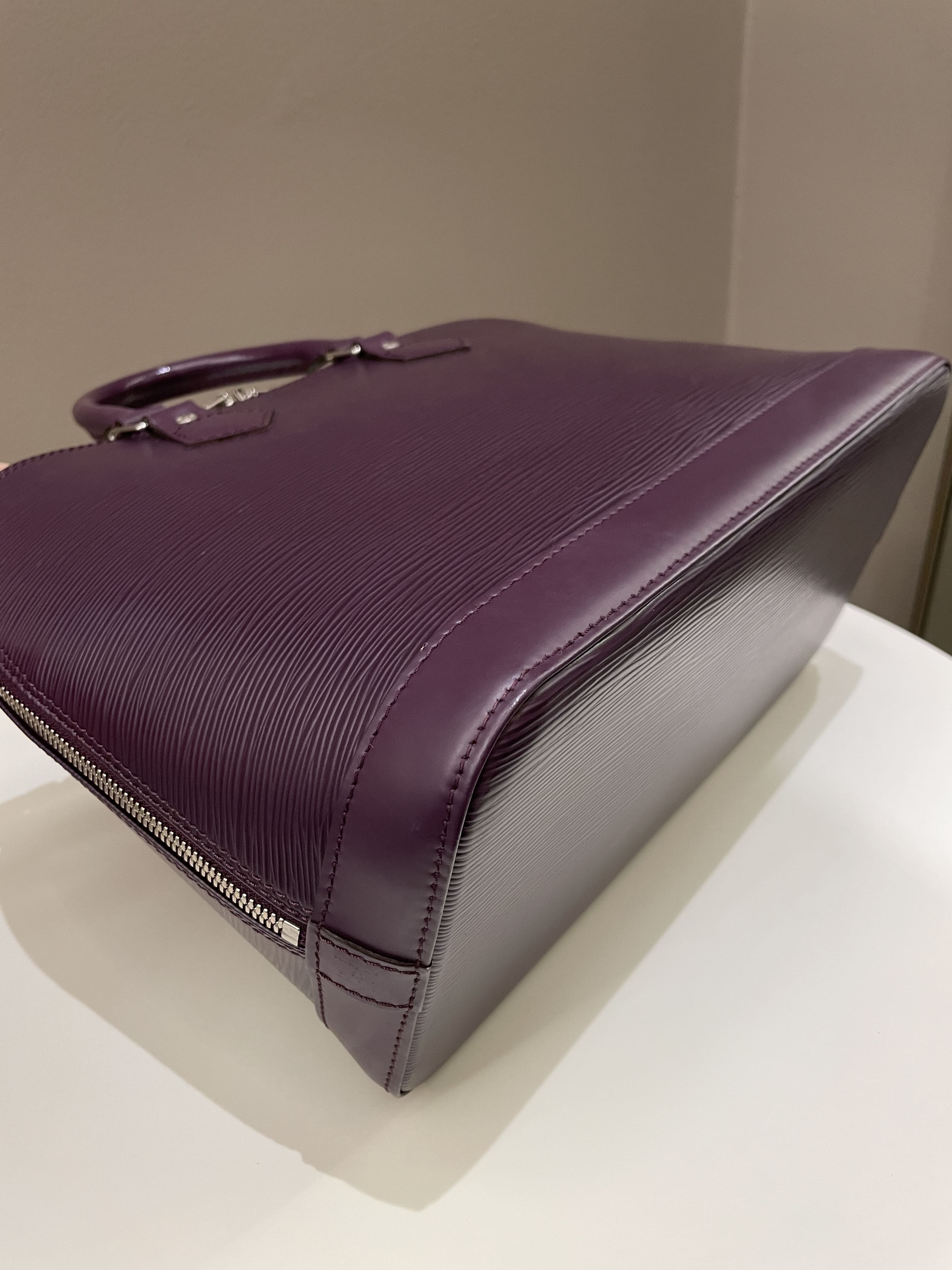dark purple epi leather