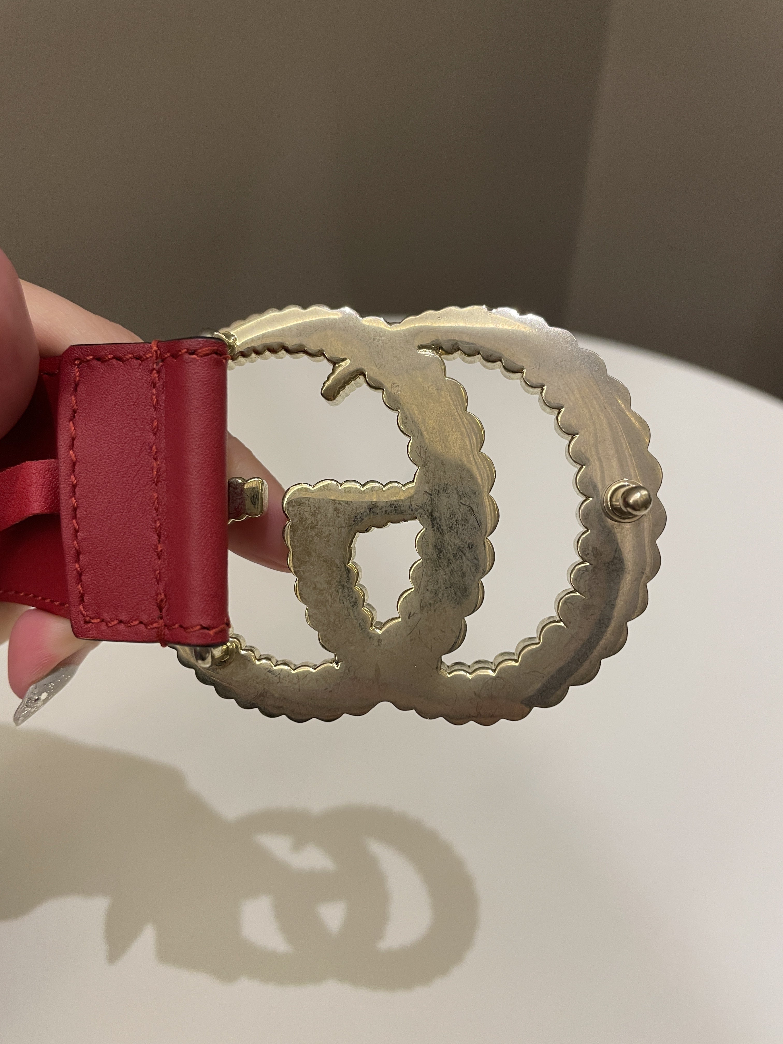 Gucci Torchon Double G Belt
Hibiscus Red
