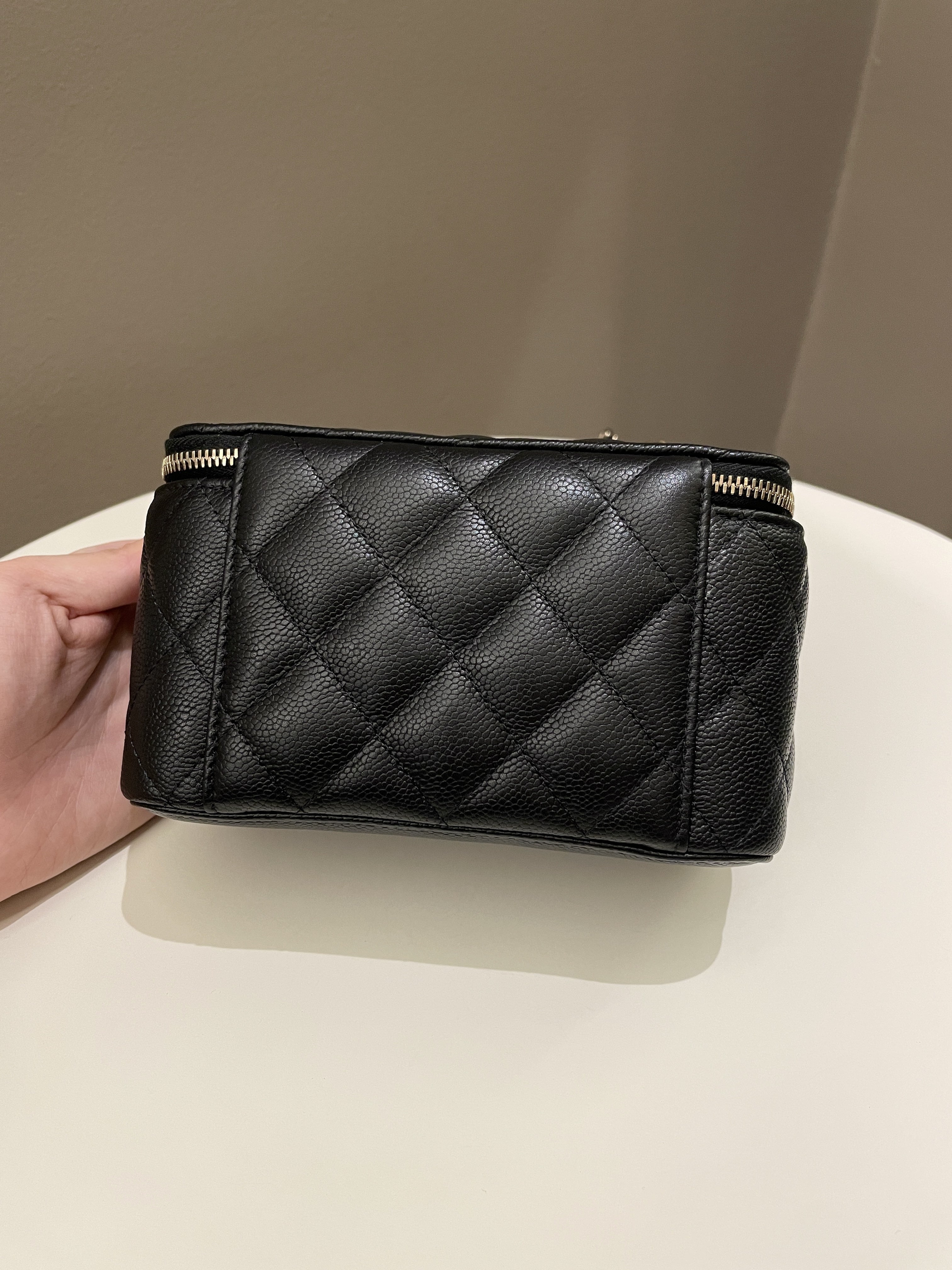 Chanel 22P Quilted Coco Vanity Rectangular Black Caviar