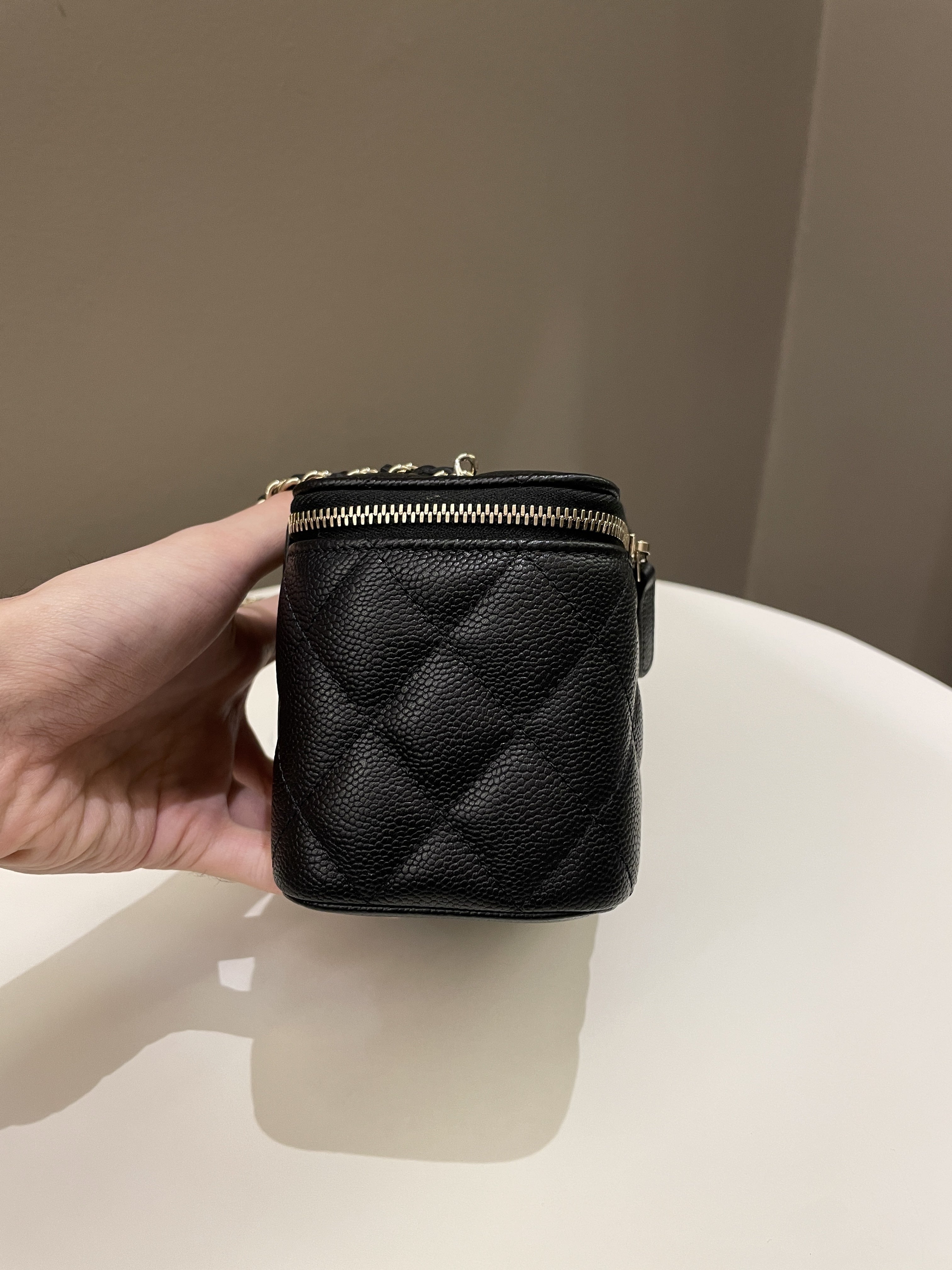 Chanel 22P Quilted Coco Vanity Rectangular Black Caviar