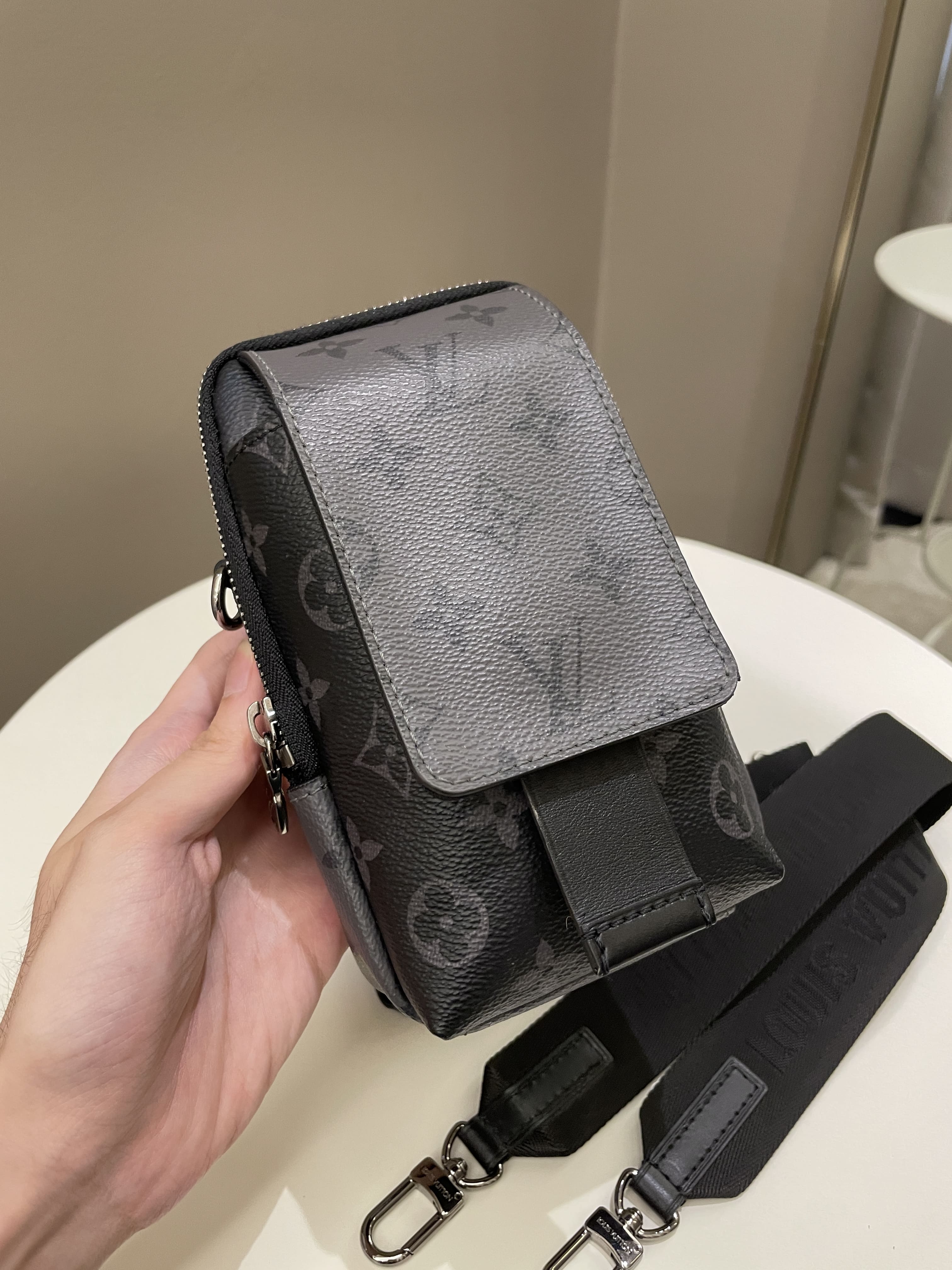 Louis Vuitton Monogram Eclipse Reverse Double Phone Pouch - BNIB