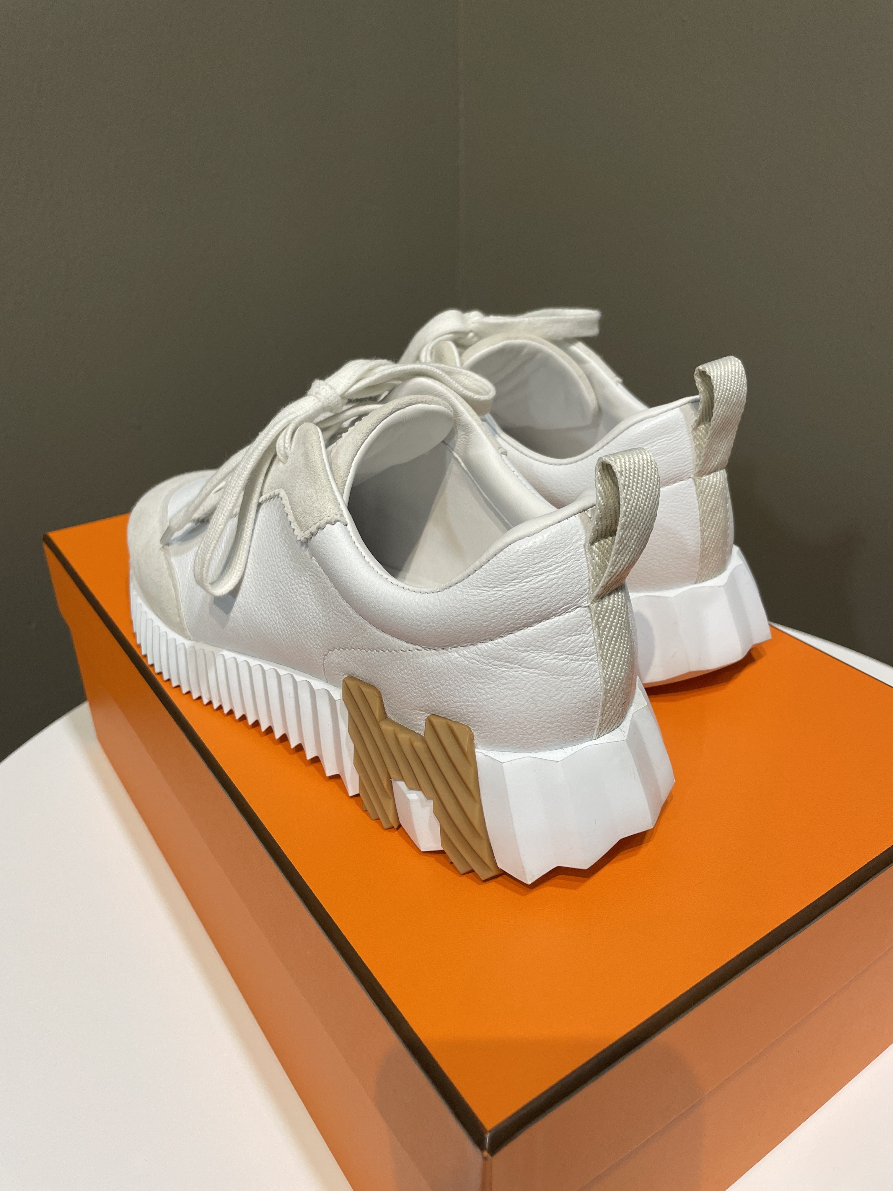 Hermes Bouncing Sneaker White Size 37.5