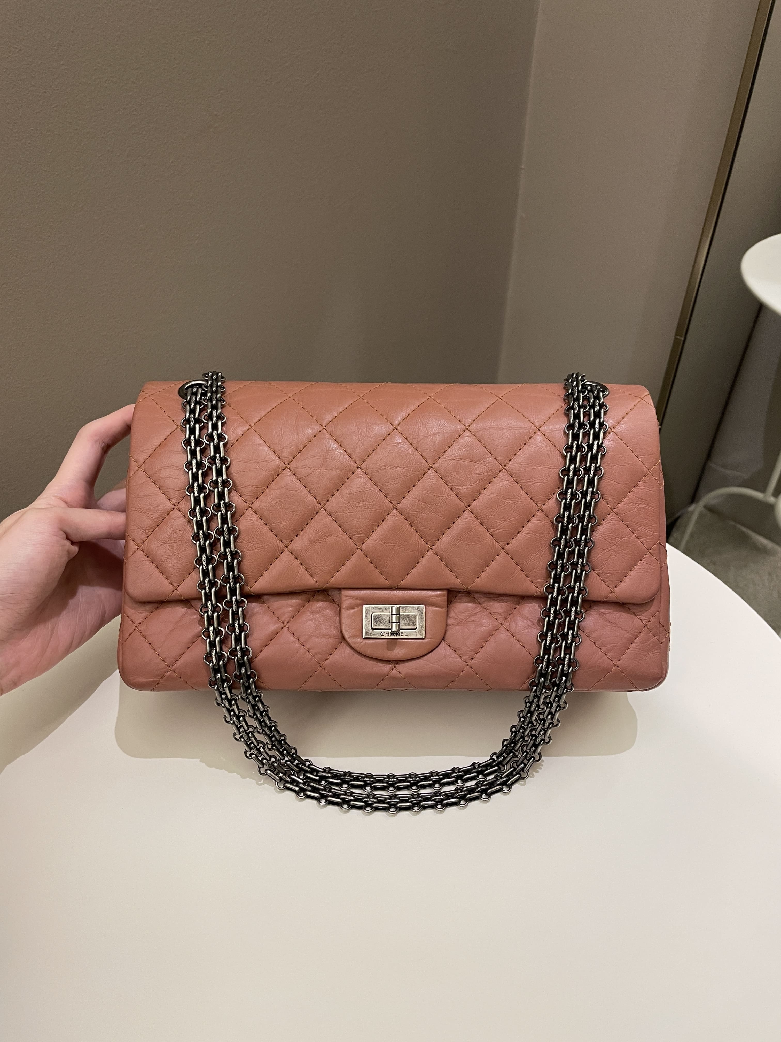 Chanel 2.55 226 Quilted Reissue Double Flap Brick Aged Calfskin –  ＬＯＶＥＬＯＴＳＬＵＸＵＲＹ