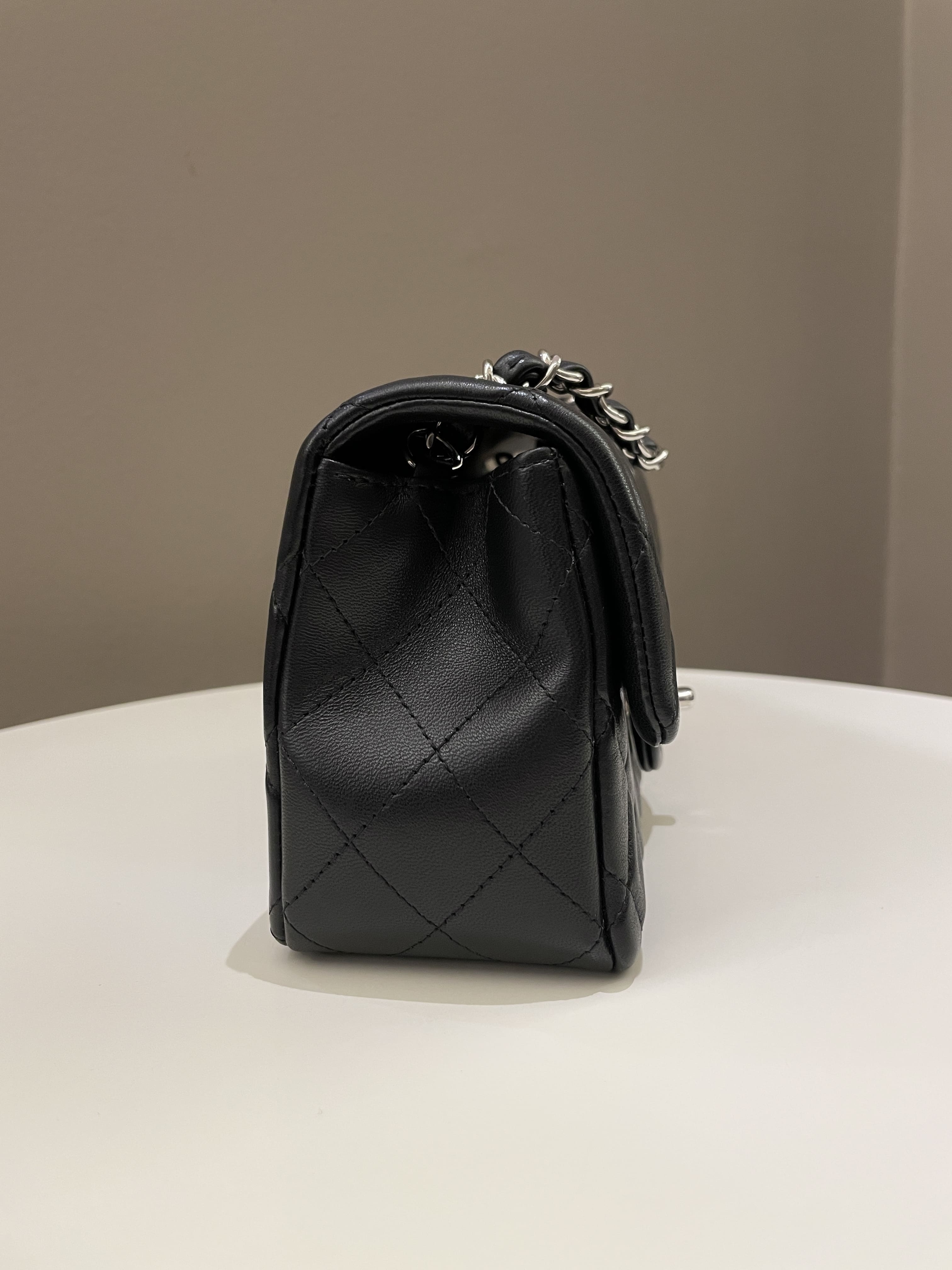 Chanel Classic Quilted Mini Rectangular Black Lambskin