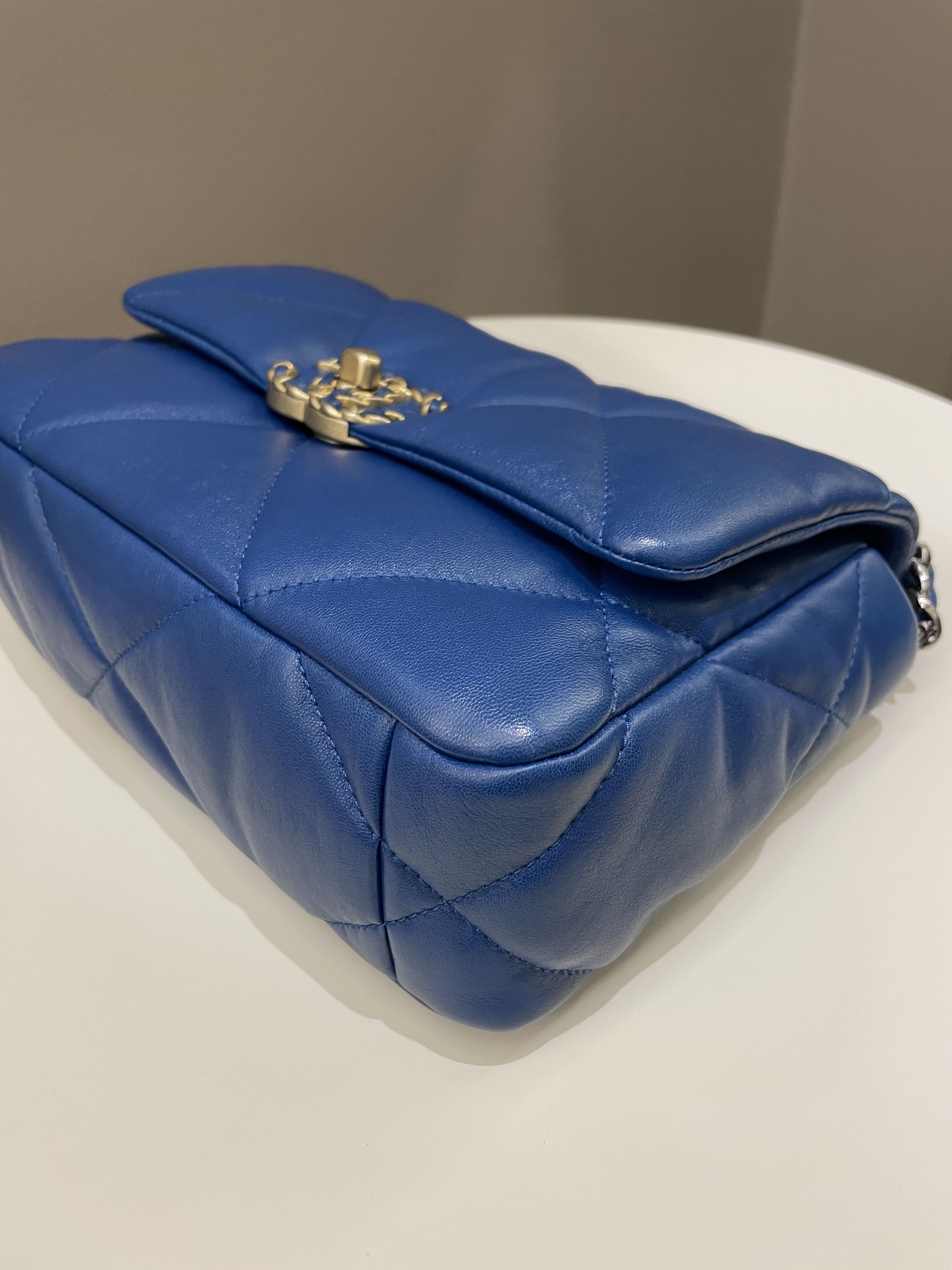 Chanel 19 Flap Bag Cobalt Blue Lambskin