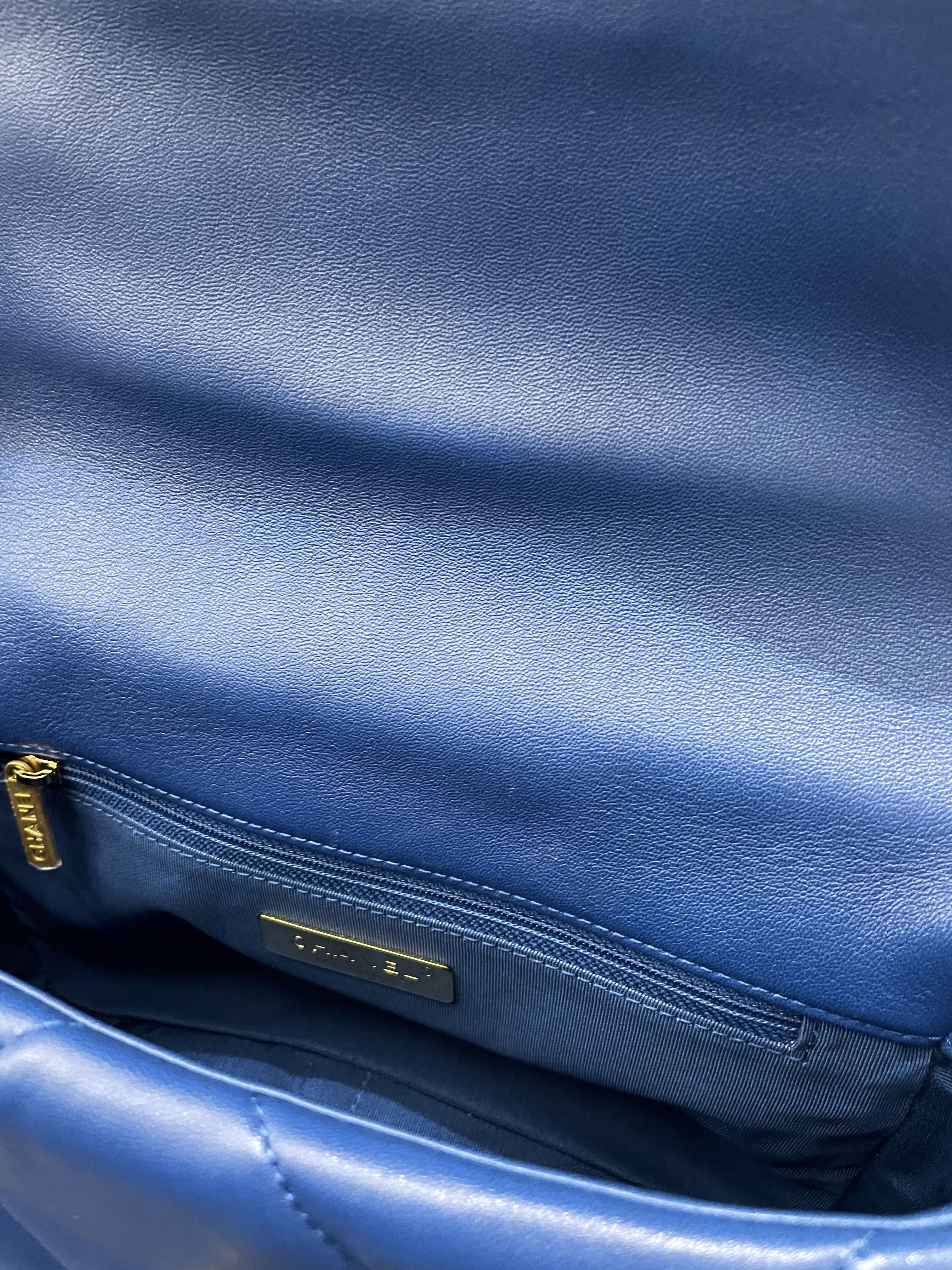 Chanel 19 Flap Bag Cobalt Blue Lambskin
