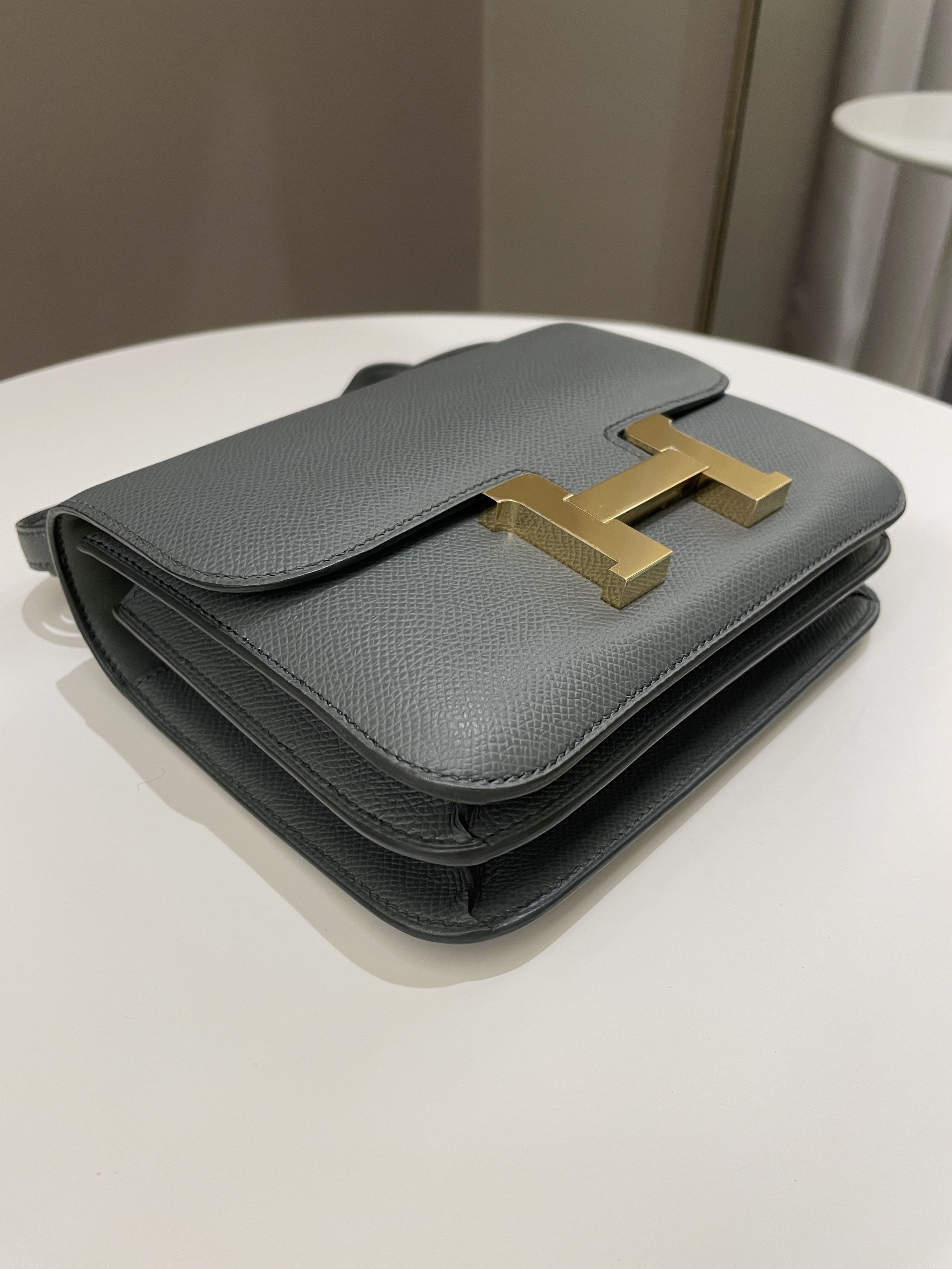 Hermès Vert Amande Constance 18cm of Epsom Leather with Gold