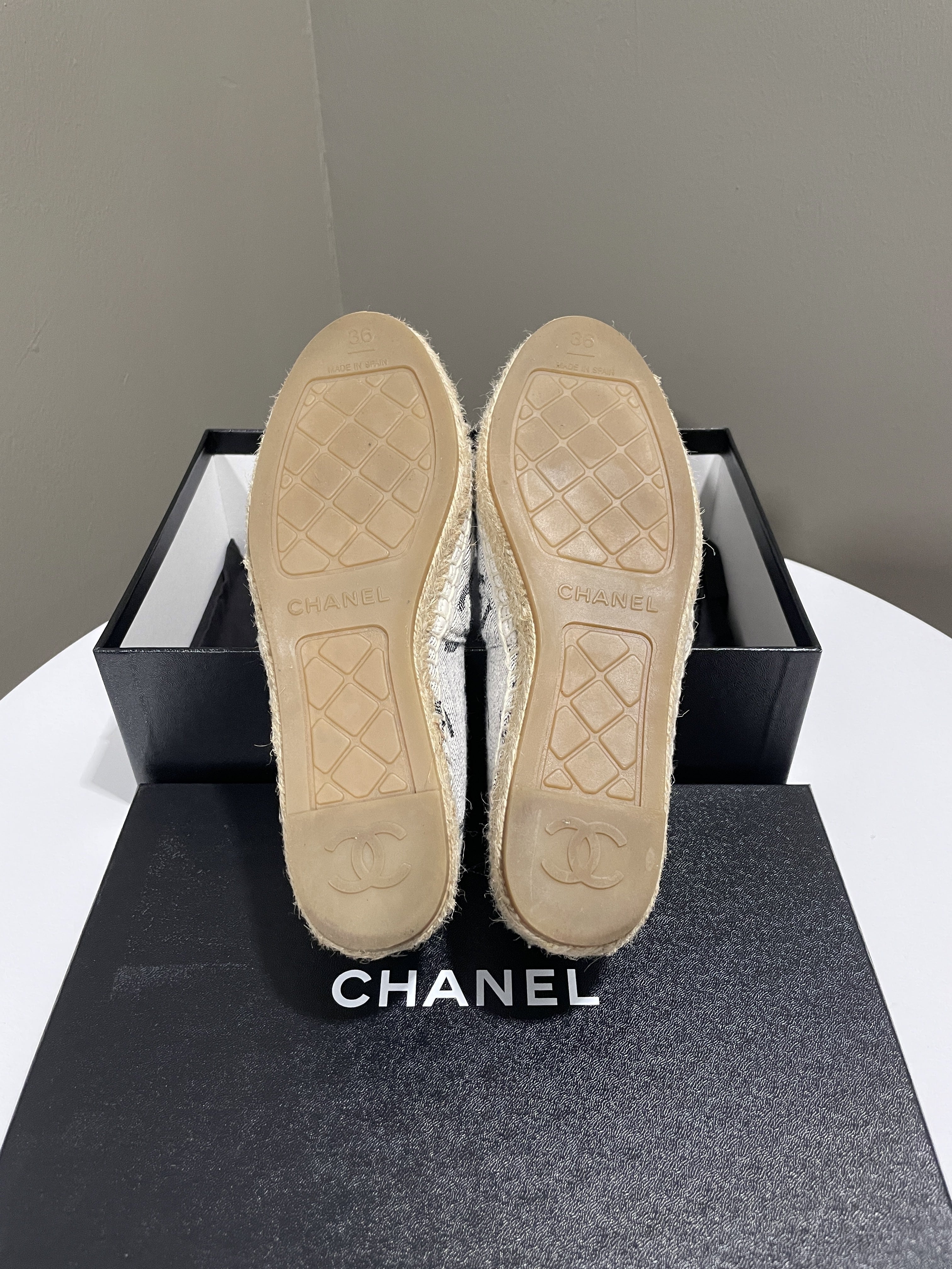 Chanel 22S Cc Espadrilles Grey Size 36
