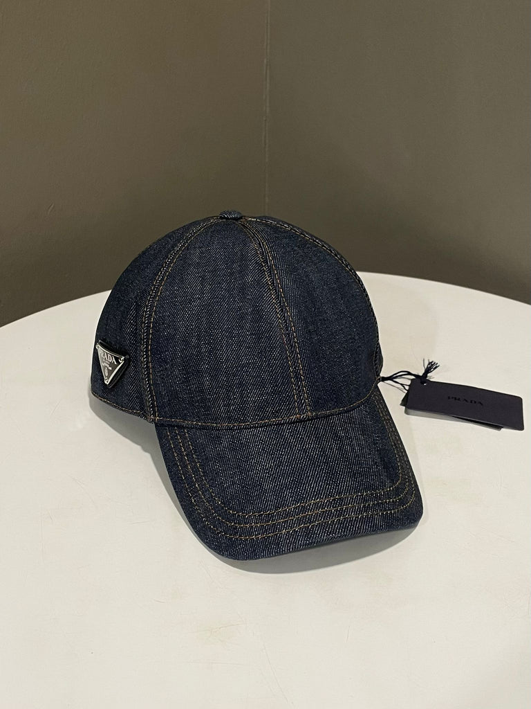 Prada Baseball Cap Navy Denim