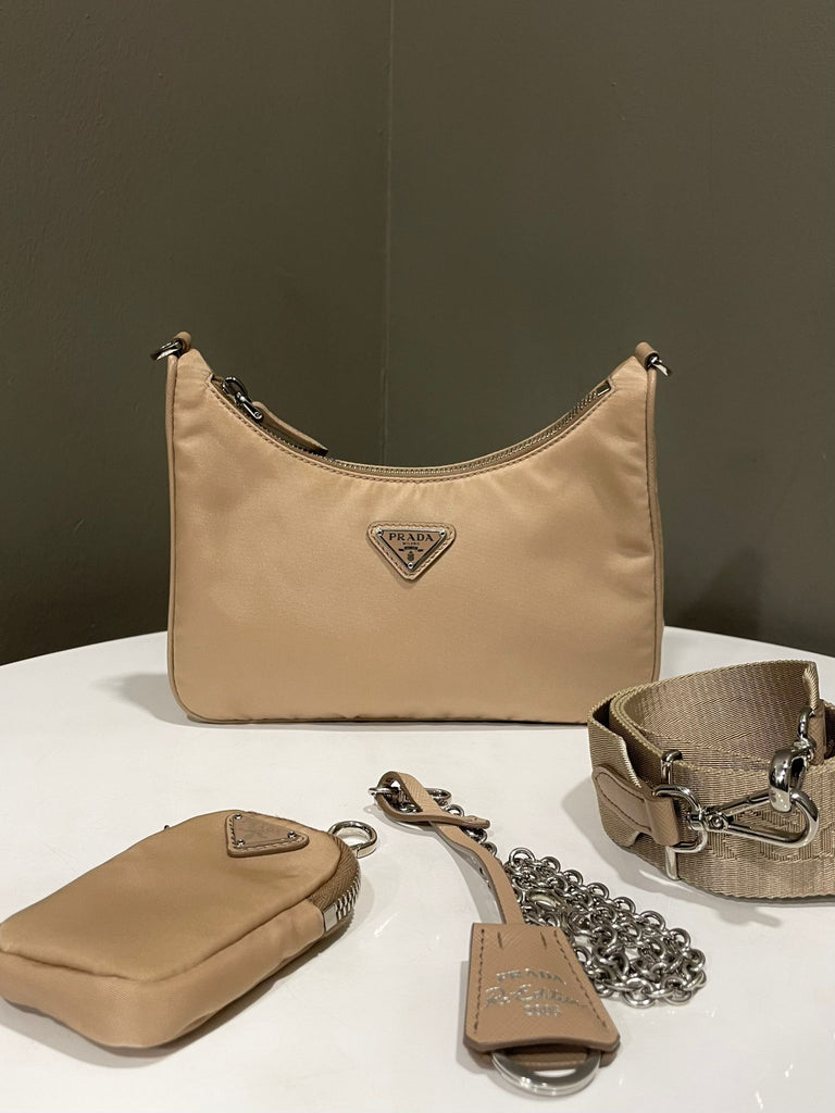 Prada Re-Edition 2005 Re-Nylon Bag Beige Trench Nylon