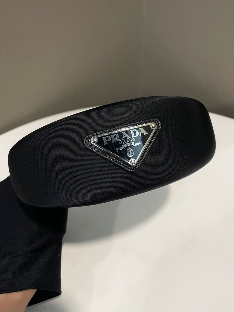 Prada Re-Nylon Wide Headband Black Nylon