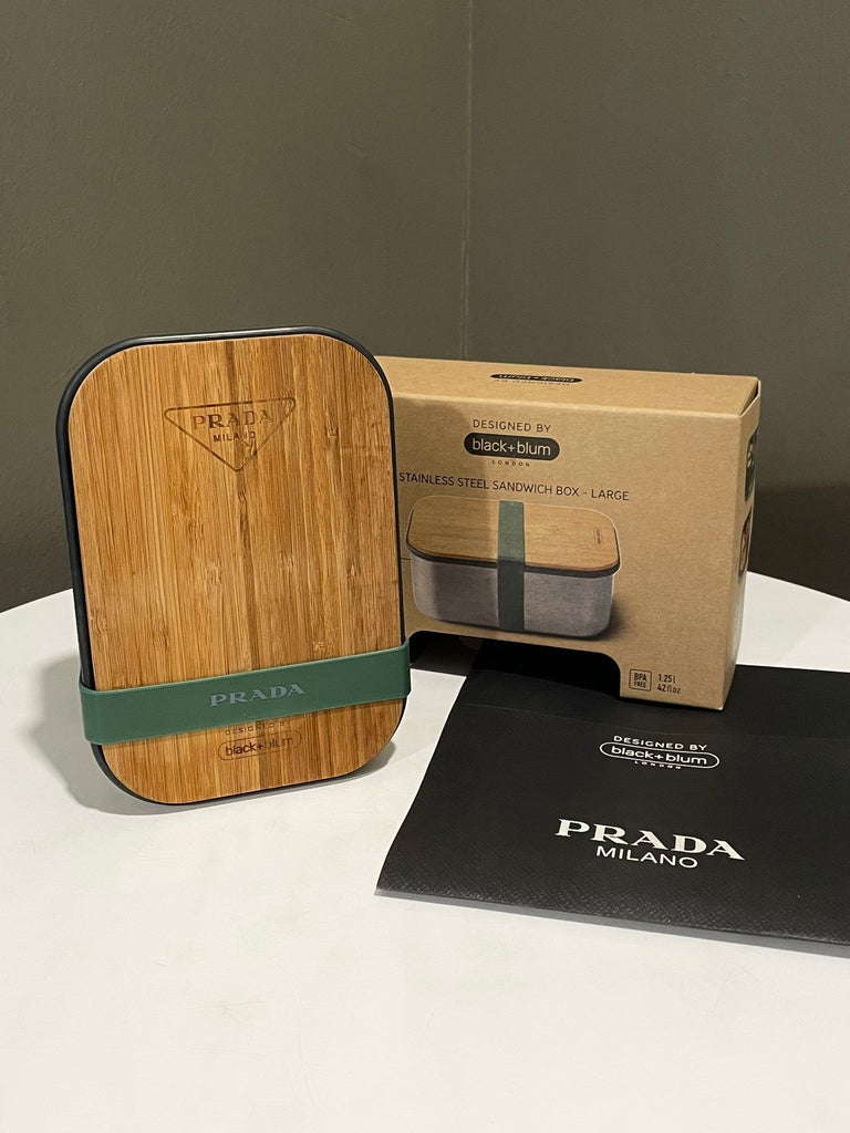 Prada x Black+blum Sandwich Box Stainless Steel / Natural Bamboo / Silicone