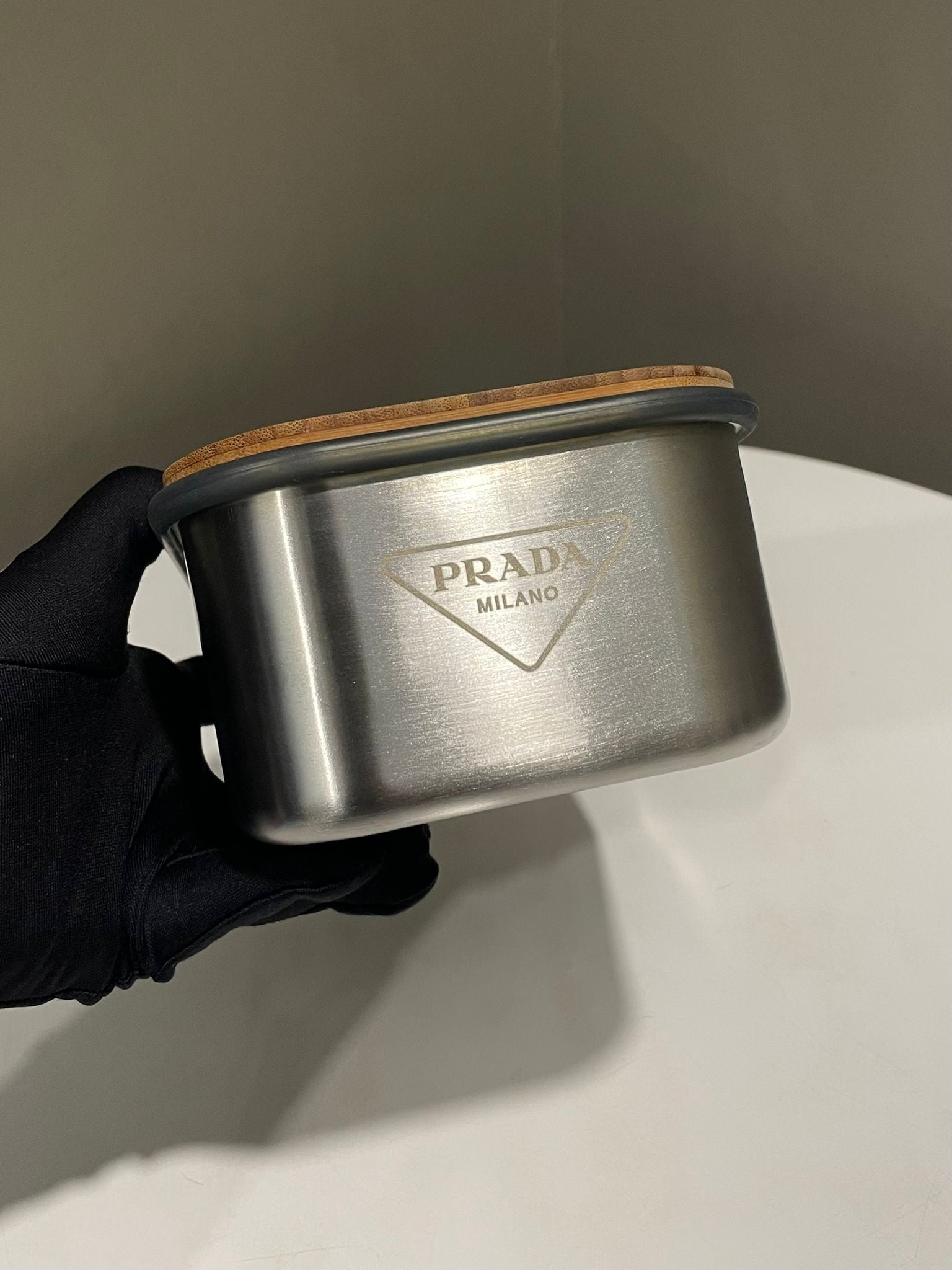 Prada x Black+blum Sandwich Box Stainless Steel / Natural Bamboo