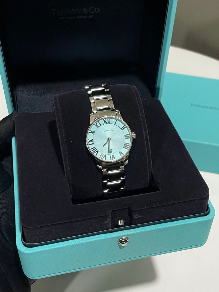 Tiffany Atlas Watch Blue Dial Quartz