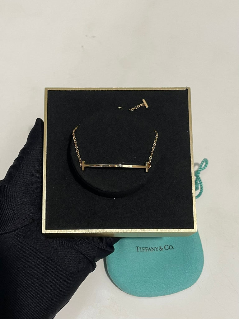 Tiffany & Co T Smile Bracelet 18K Rose Gold