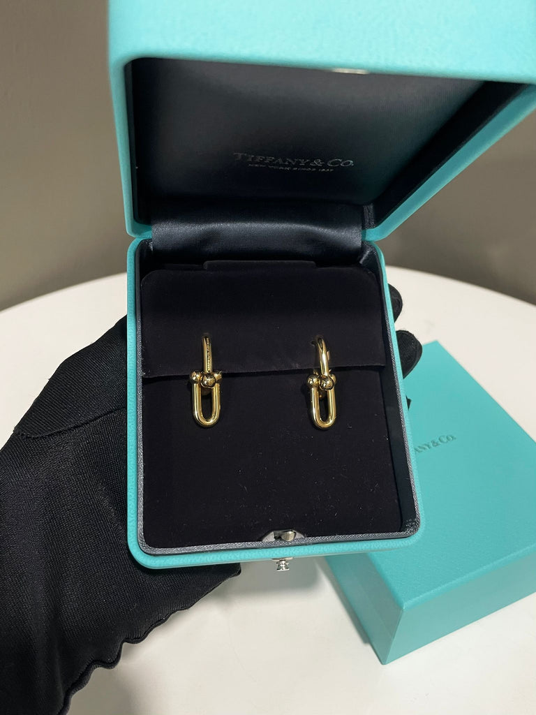 Tiffany and Co Link Earrings 18K Yellow Gold
