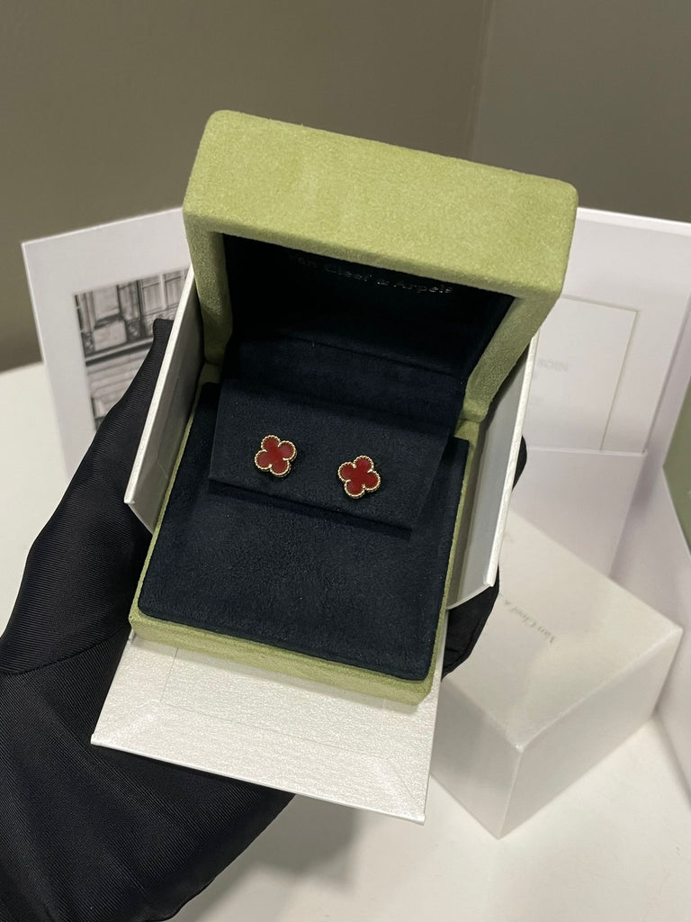 Van Cleef Sweet Alhambra Earrings 18K Rose Gold