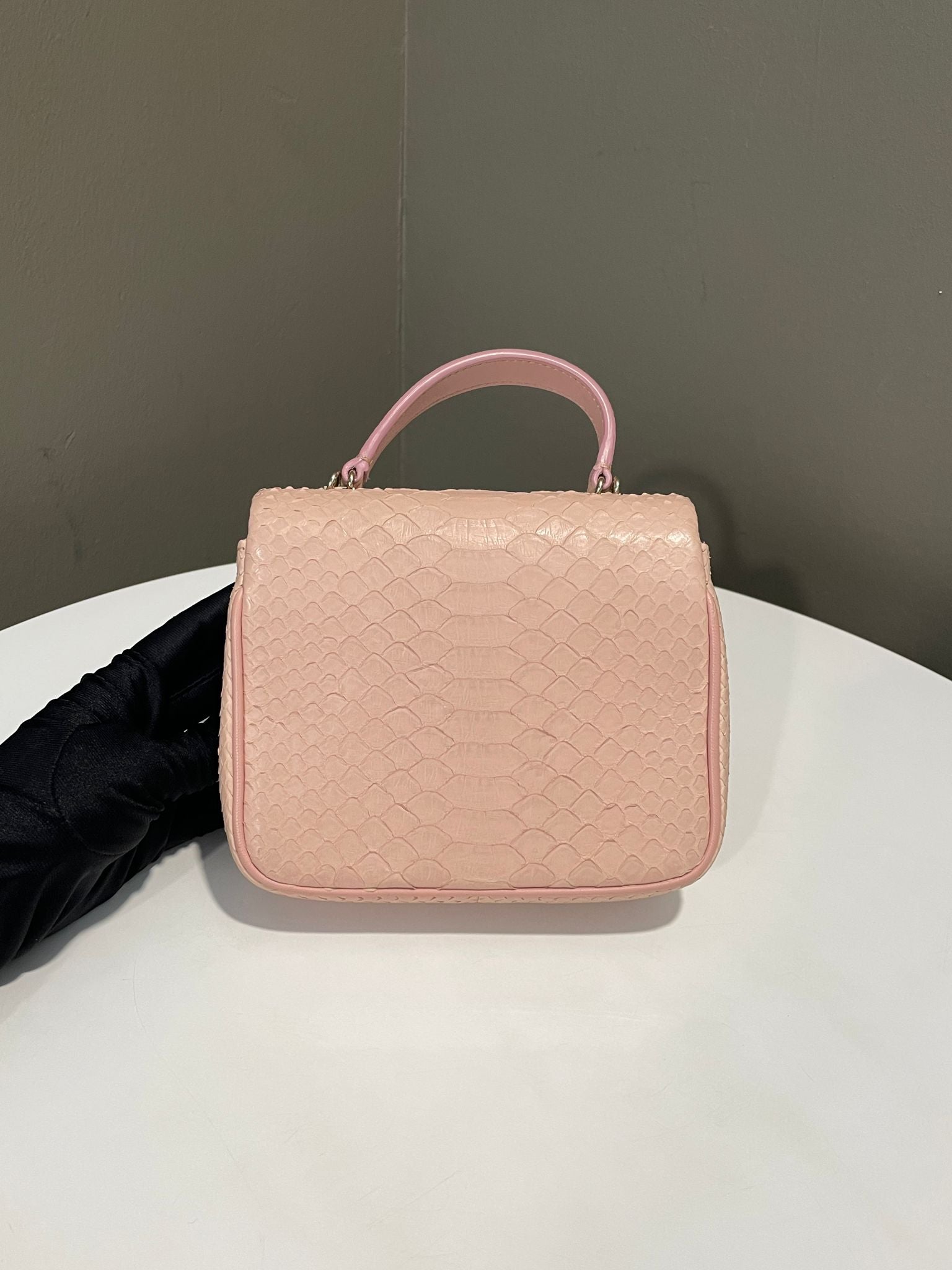 Top Handle Chanel Python Bag Chanel Python Top Handle Flap Bag Baby Pink Python – LOVELOTSLUXURY