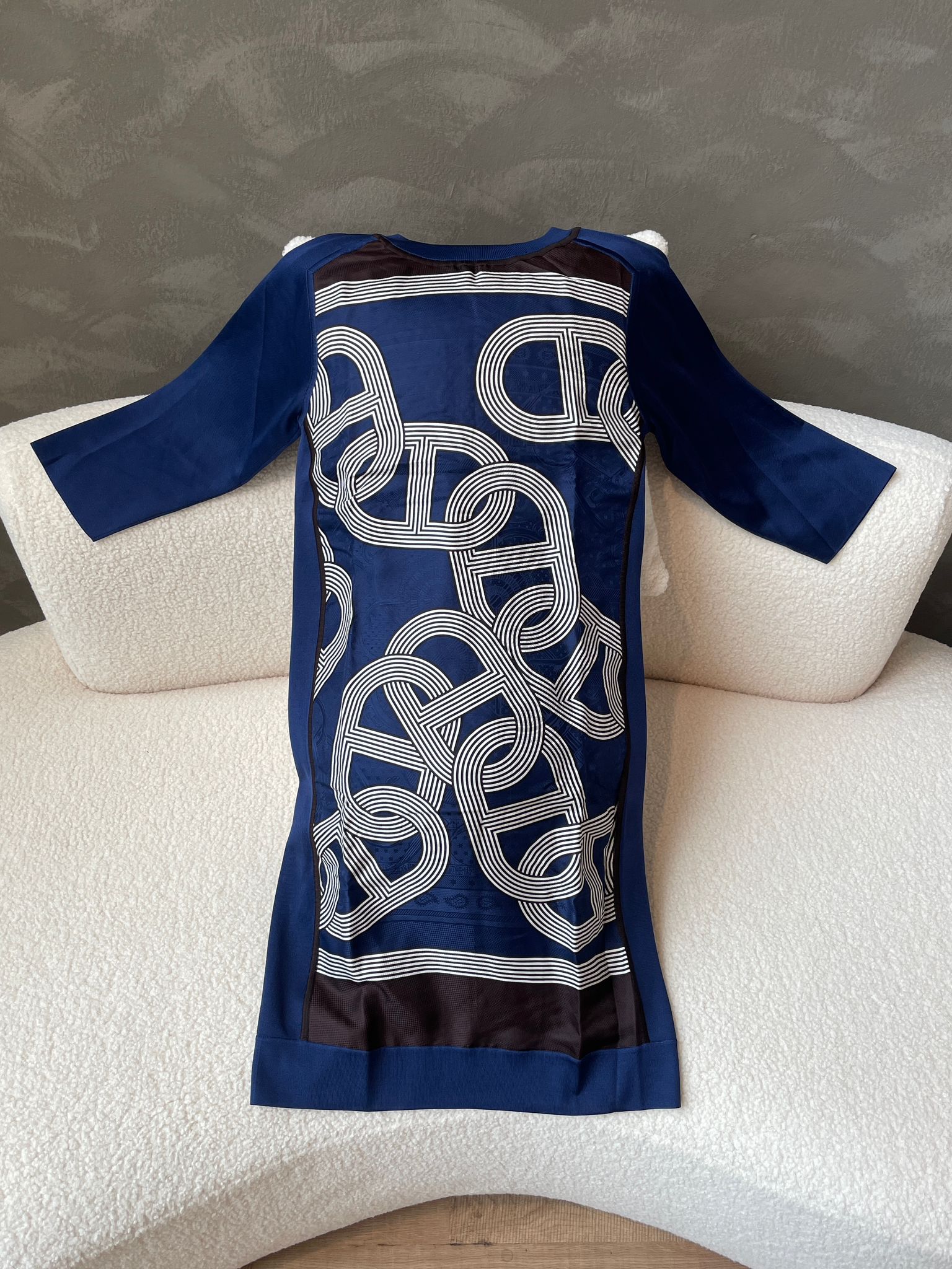 hermes blue dress Hermes Knitted Dress Blue LOVELOTSLUXURY