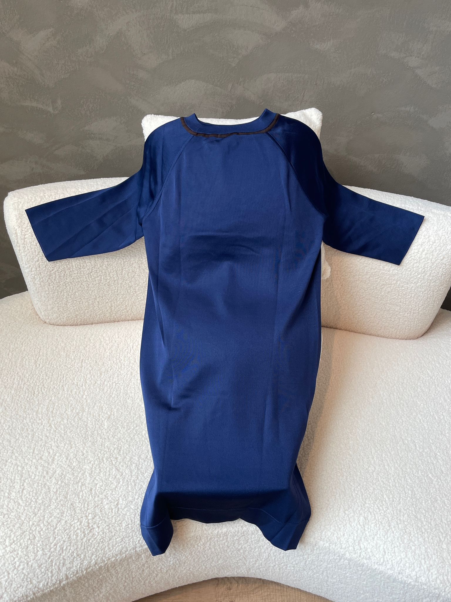 Hermes Knitted Dress Blue LOVELOTSLUXURY Hermes Knitted Dress Blue LOVELOTSLUXURY