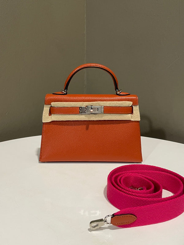 Hermes Kelly II Sellier Mini Cuivre Rose Mexico