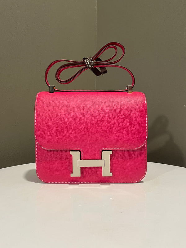Hermes Constance 24 Rose Tyrien Epsom
