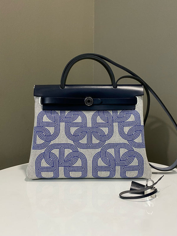 Hermes Herbag Zip 31 Circuit 24 Bleu Royal