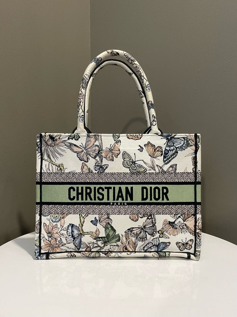 Dior Book Tote Multicolor Butterfly Embroidered