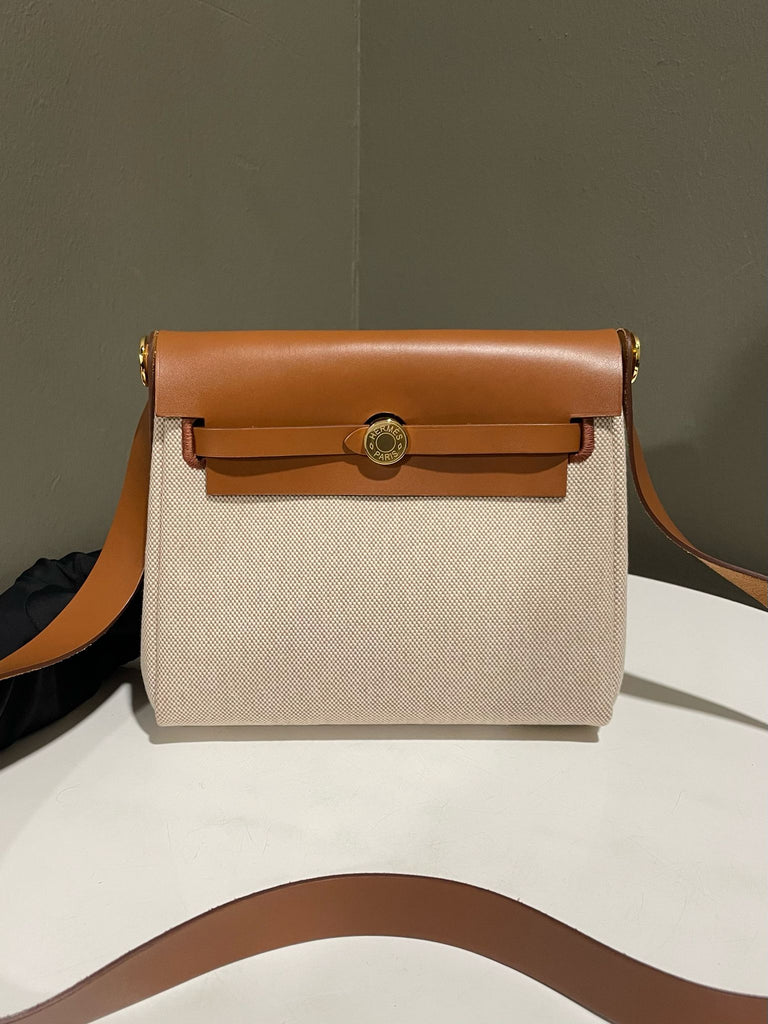 Hermes Herbag Zip Mini 20 Beige/ Fauve