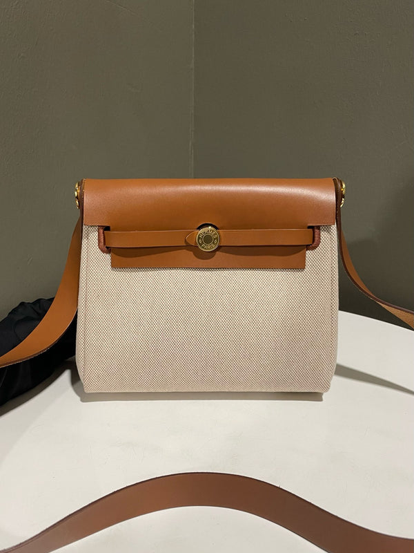 Hermes Herbag Zip Mini 20 Beige Fauve