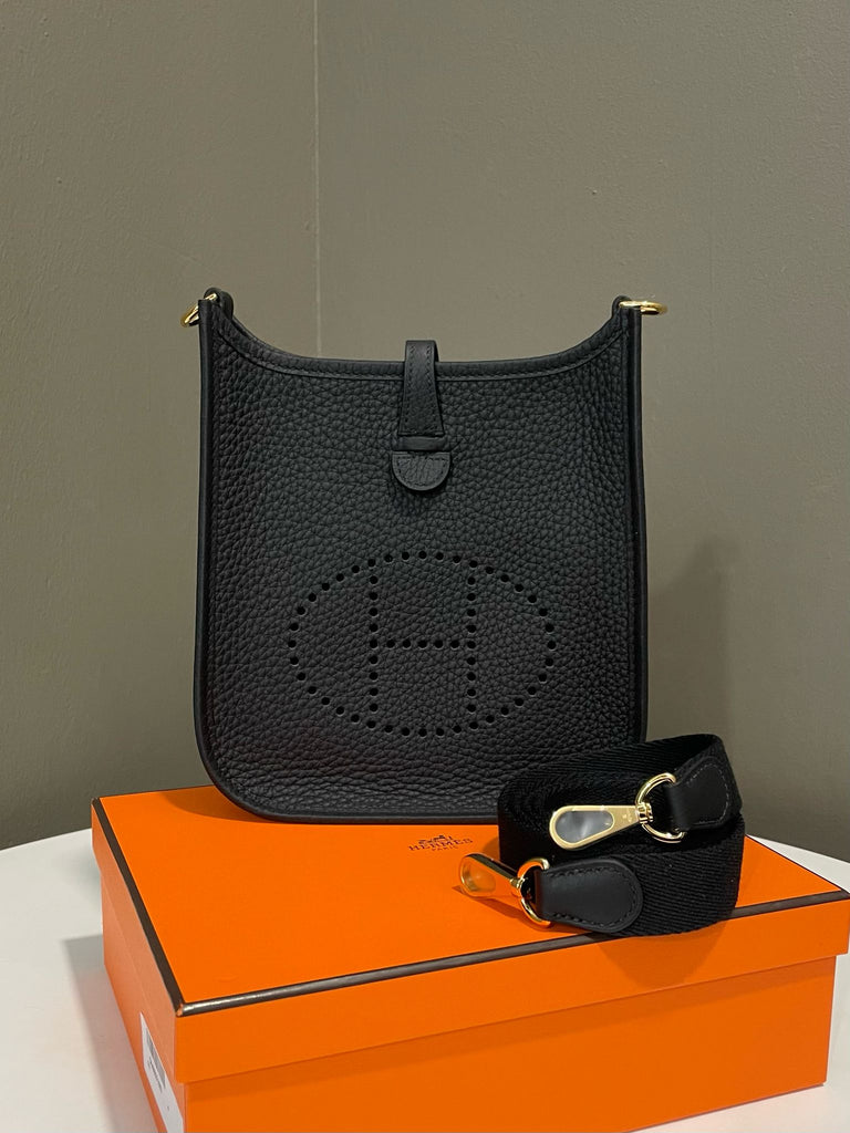 Hermes Mini Evelyn Black Noir Clemence