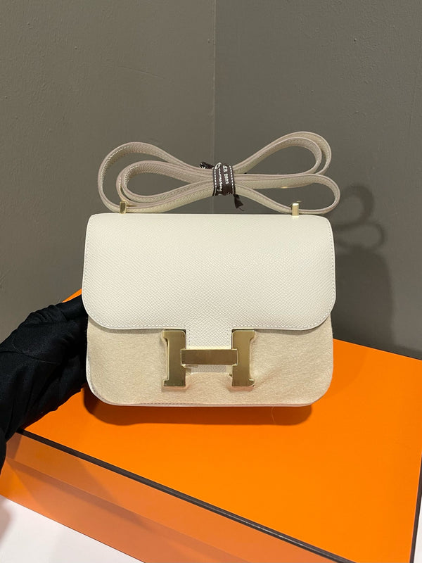 Hermes Constance Mirror 18 Craie Epsom
